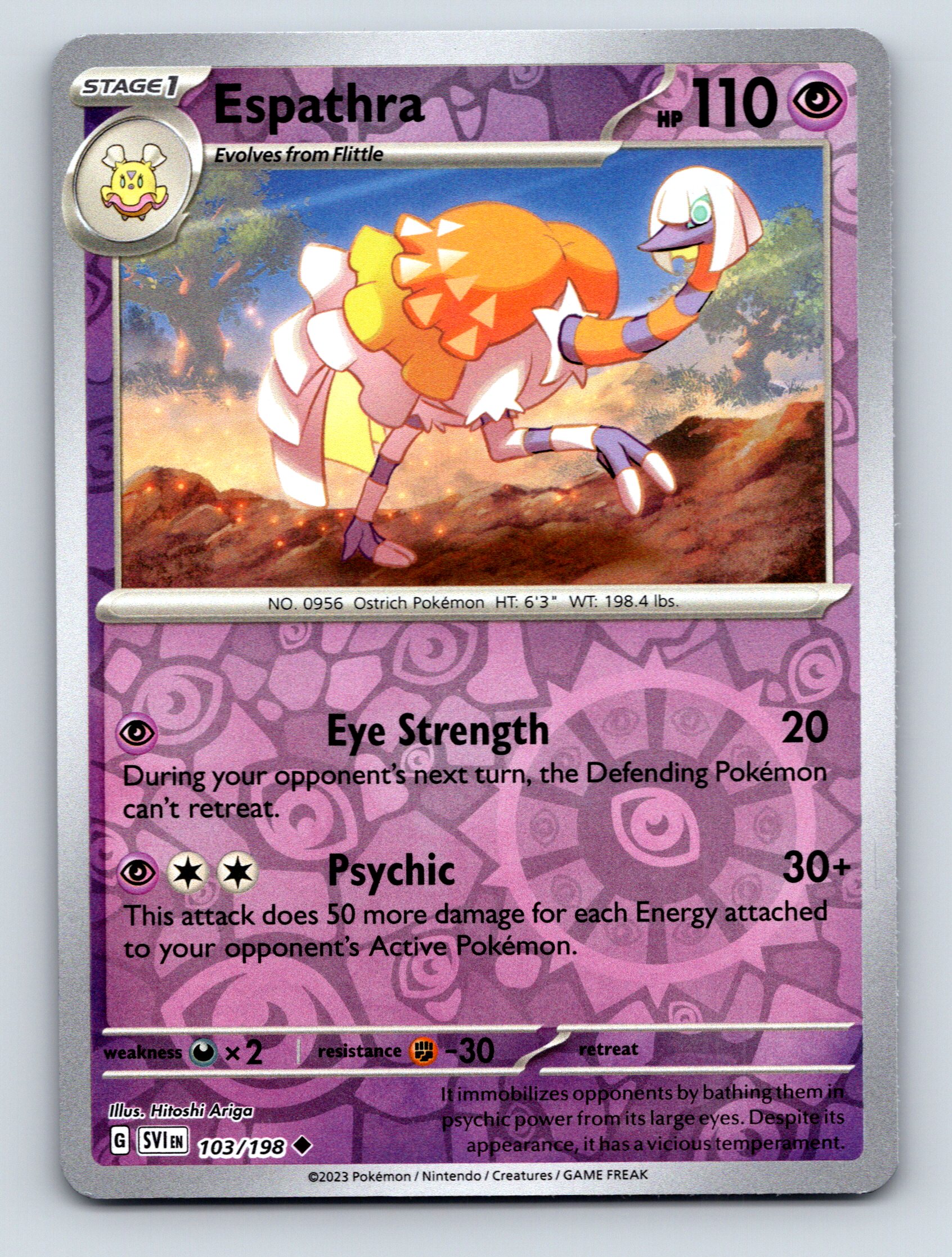 espathra pokemon card price 2023 SV4a Shiny Treasure EX EX Shiny Secret Rare Holo #323/190 The item may be similar but not exactly the same as the image (e.g Stage 1 Espathra HP 110