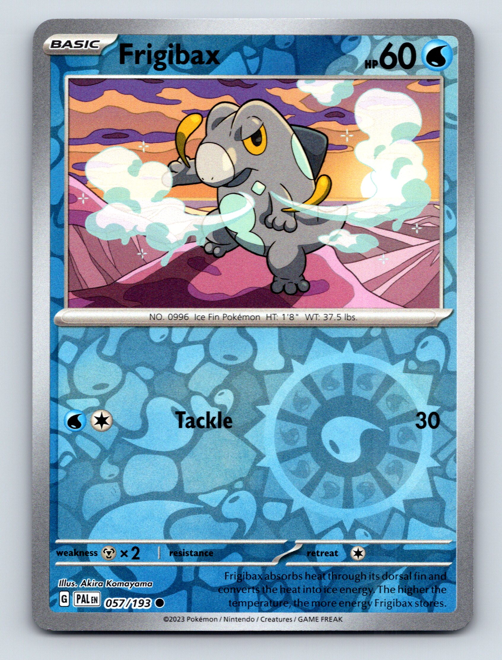 frigibax pokemon card value Basic Frigibax HP 60 Tackle Attack Ice Fin Pokémon Blue Card