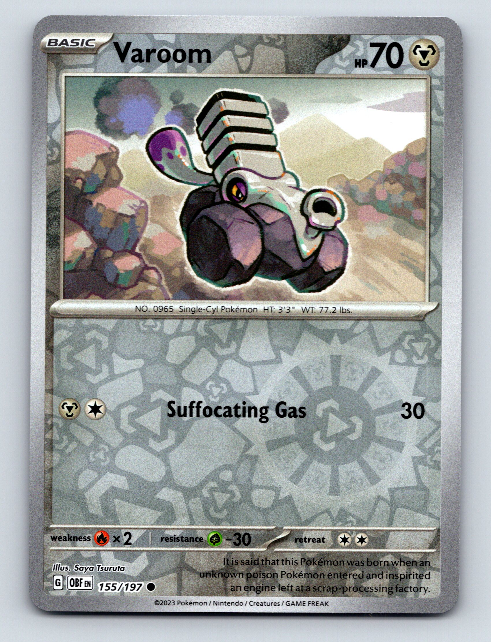 Basic Varoom HP 70 Suffocating Gas Attack Rarity Gray Pokémon Card