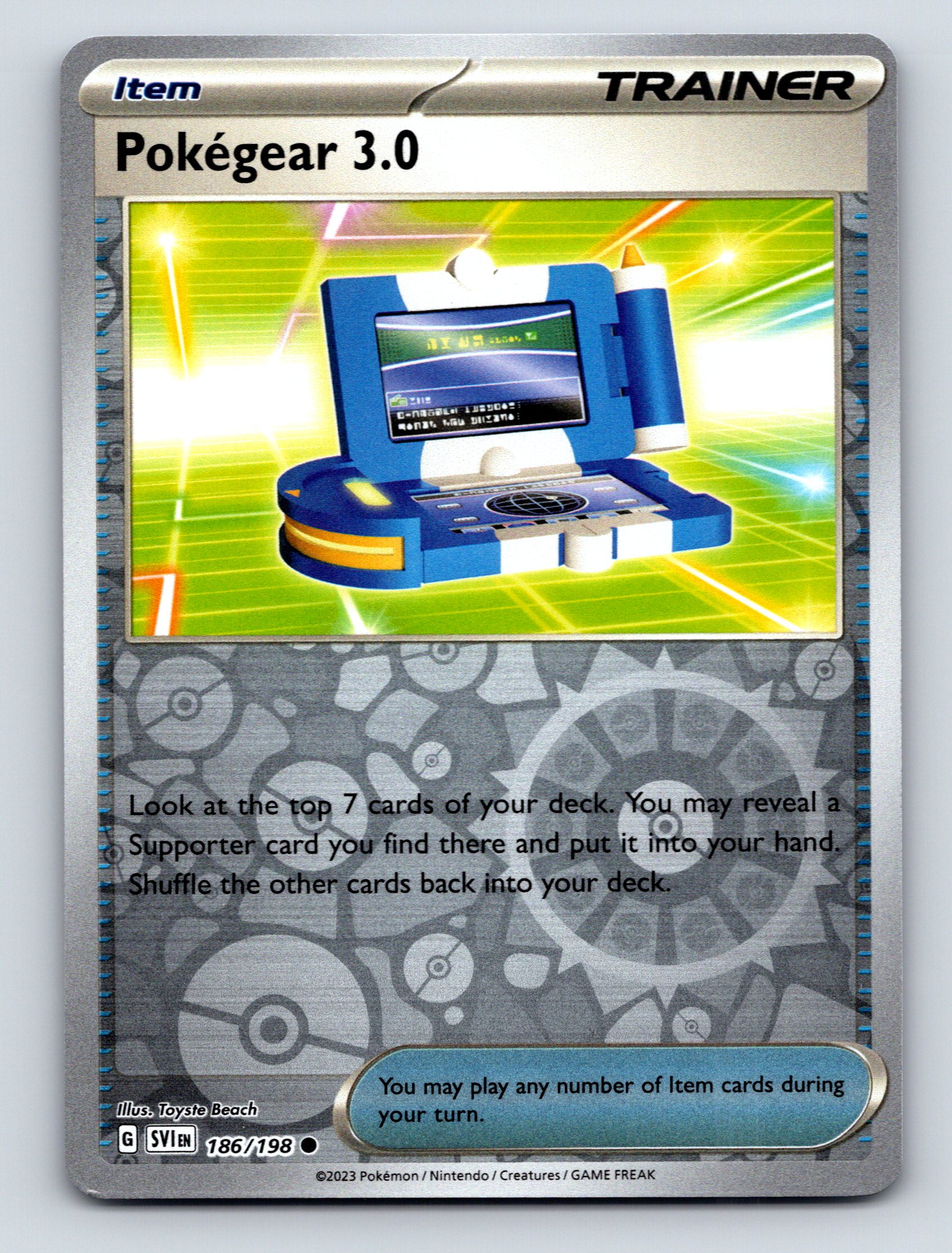 Trainer Item Pokgear 30 Powerful Support Strategy Green Colorful Card |  eBay