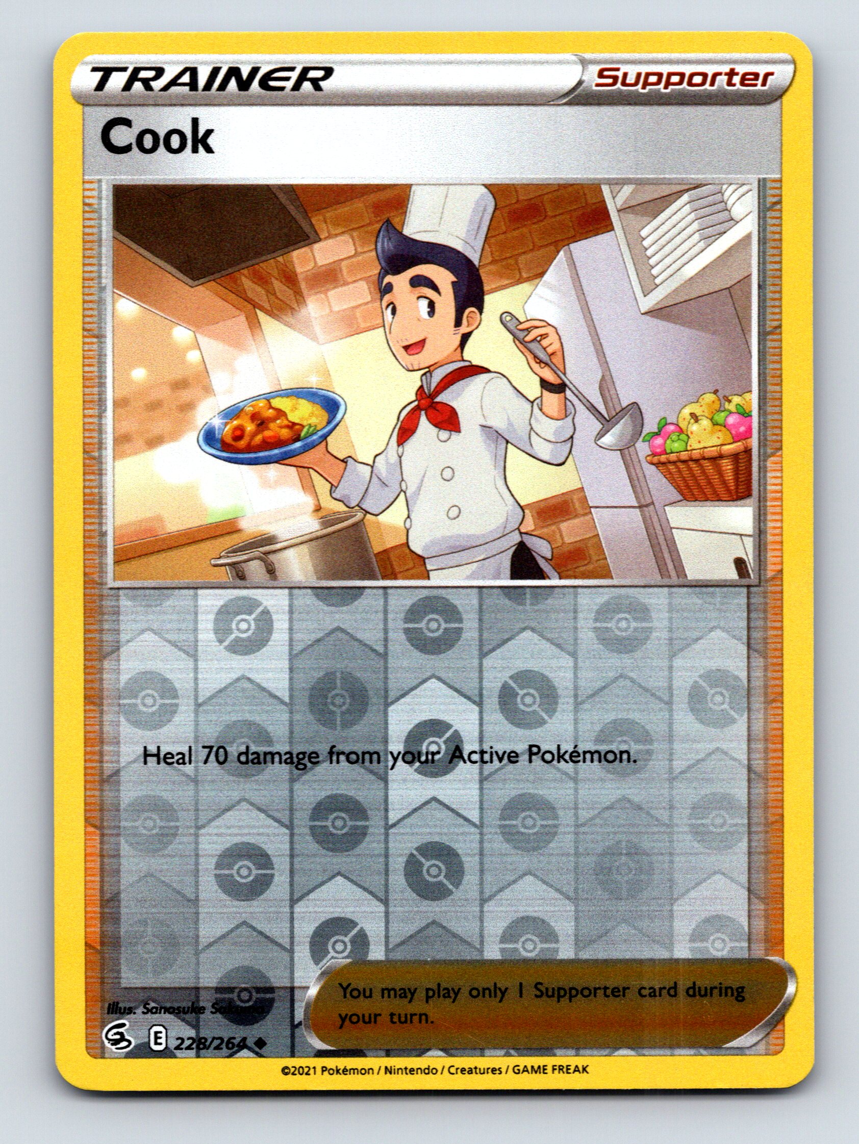 Trainer Item Cook Heal 70 Damage Trainer Supporter Pokmon Card