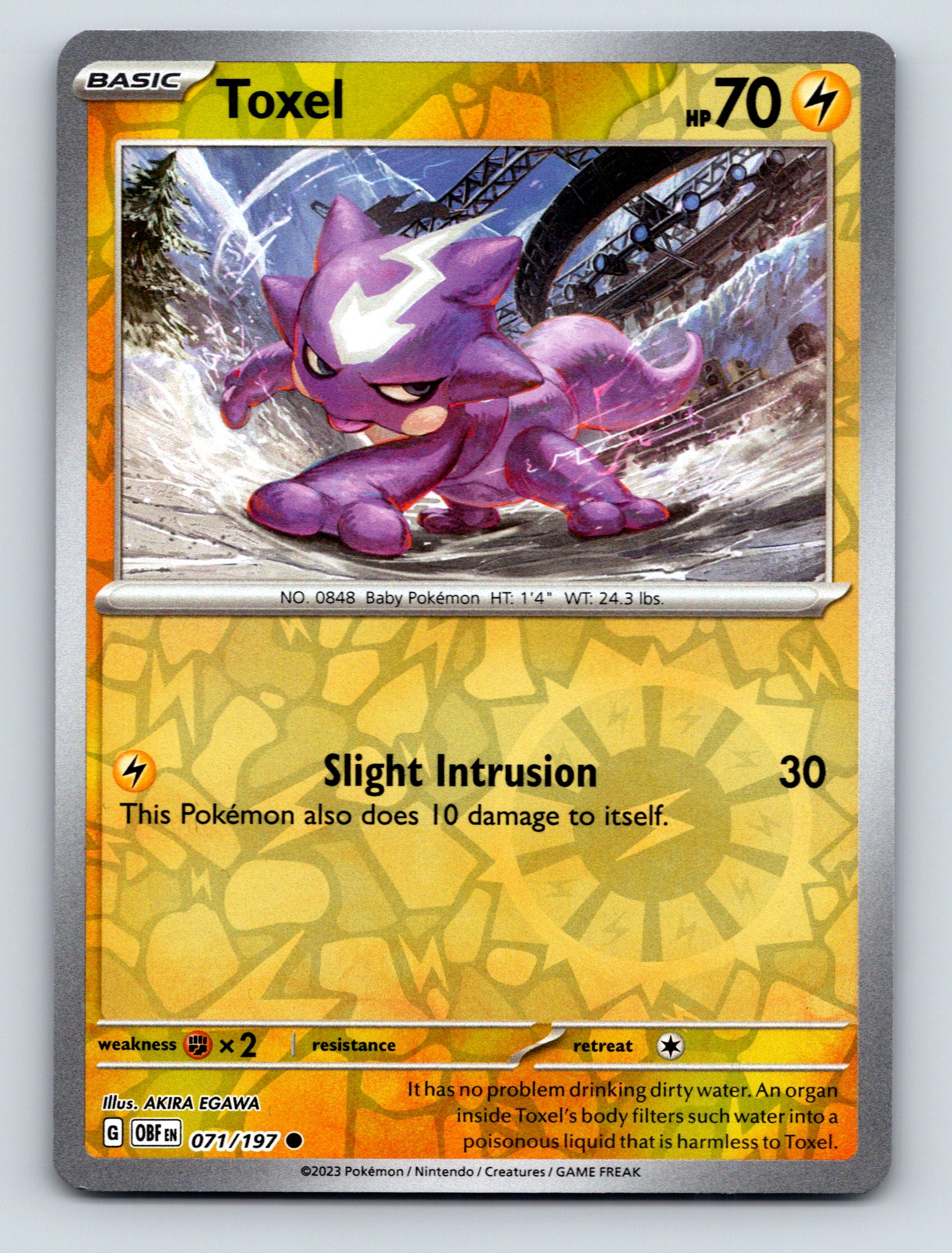 Basic Toxel HP 70 Slight Intrusion Attack Rarity Purple Colorful