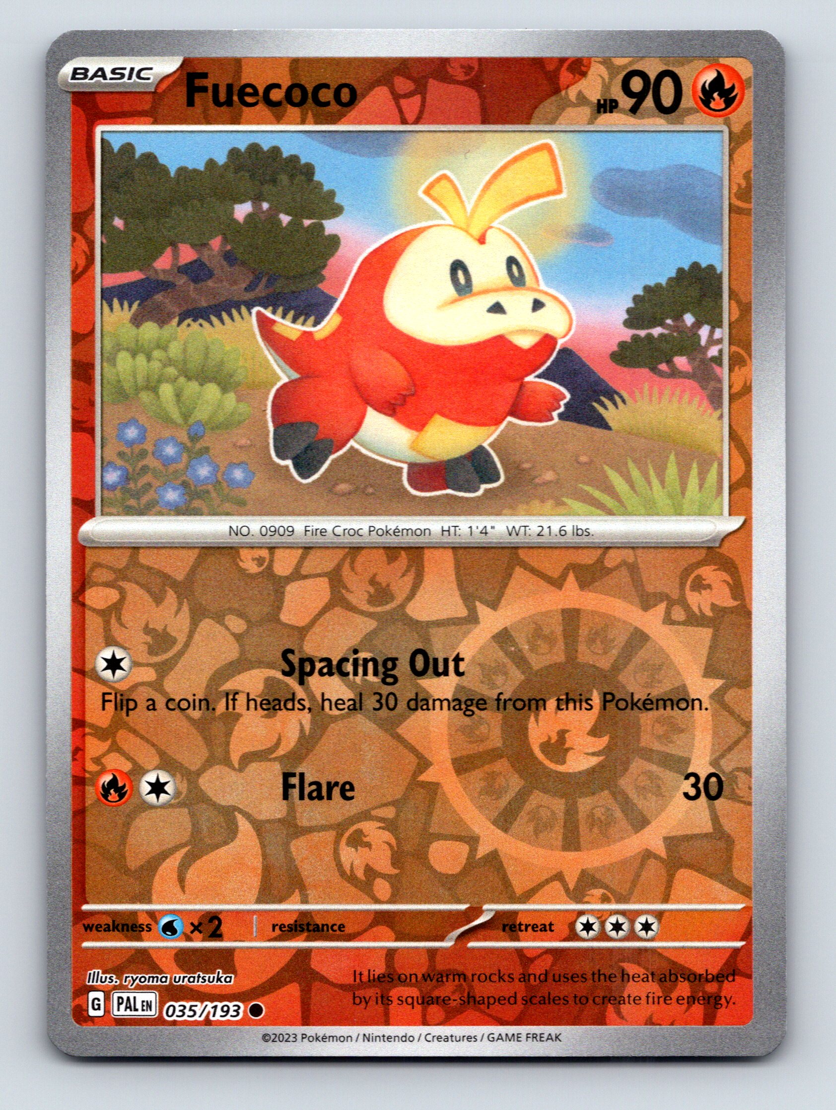 Basic Fuecoco HP 90 Flare Attack Fire Rarity Red Pokémon | eBay