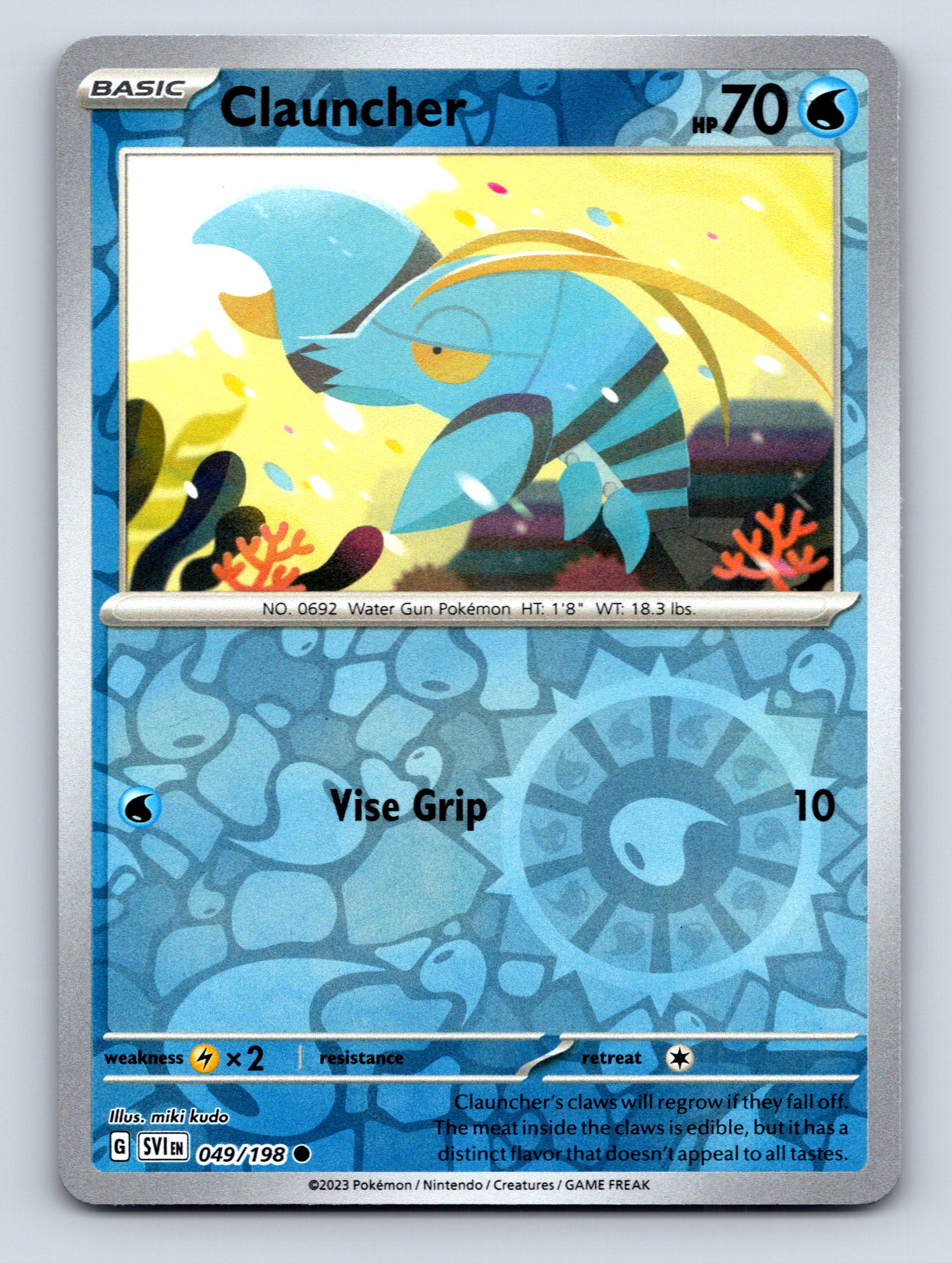 Basic Clauncher HP 70 Vise Grip Attack Rarity Blue Vibrant Color