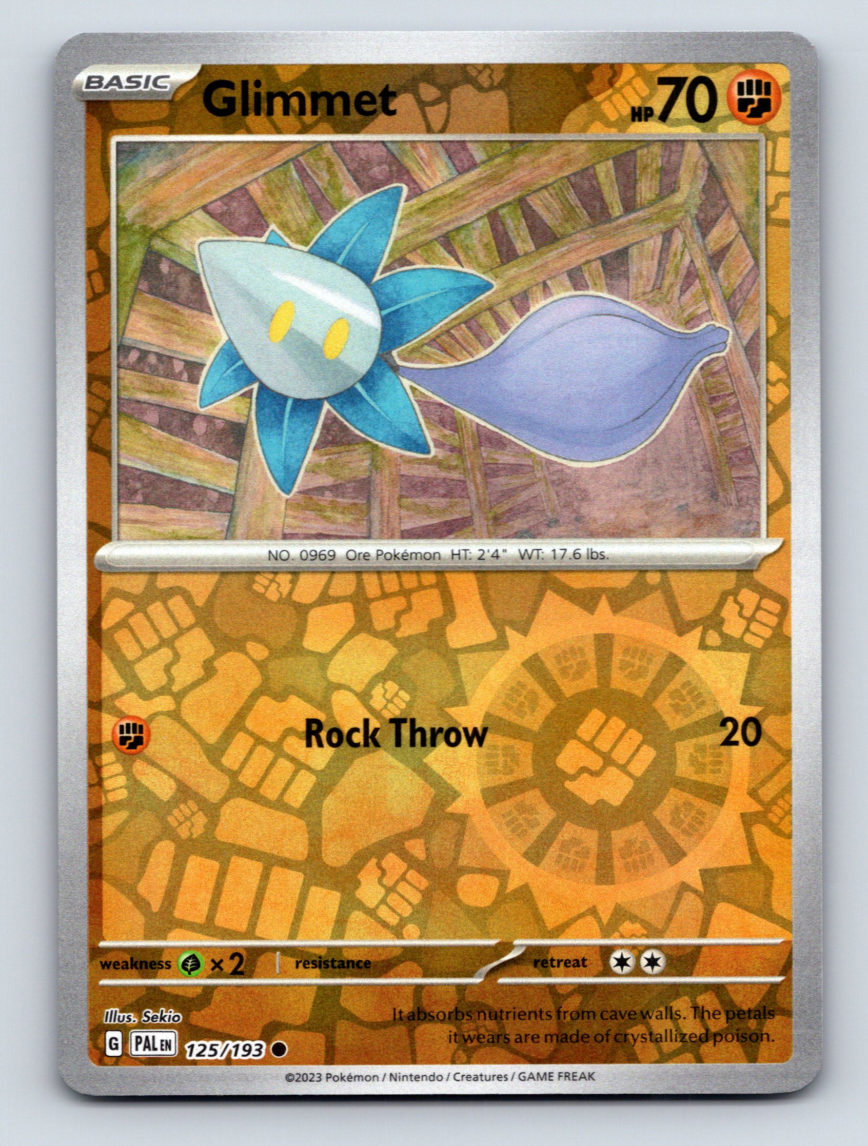 rock type pokemon card Regirock | Crimson Invasion 4 Attack 1 Basic Glimmet HP 70 Rock