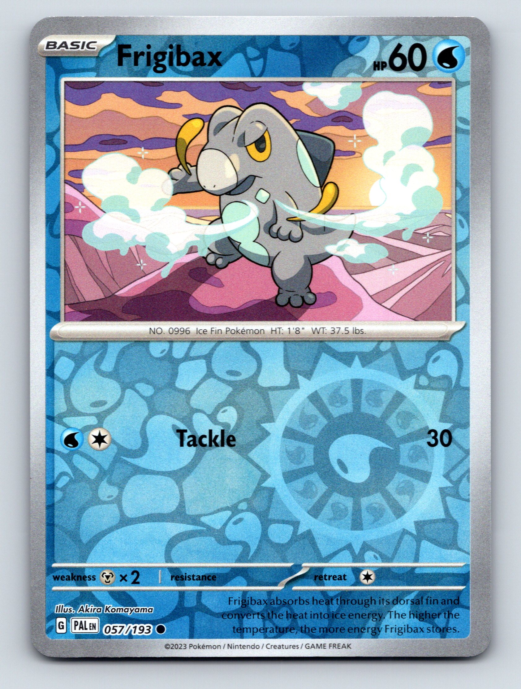 frigibax pokemon card - 208/193 - Paldea Evolved - Illustration Rare [1W] Tackle (30) Weakness / Resistance / Retreat Cost FRIGIBAX pokemon card | Mercari