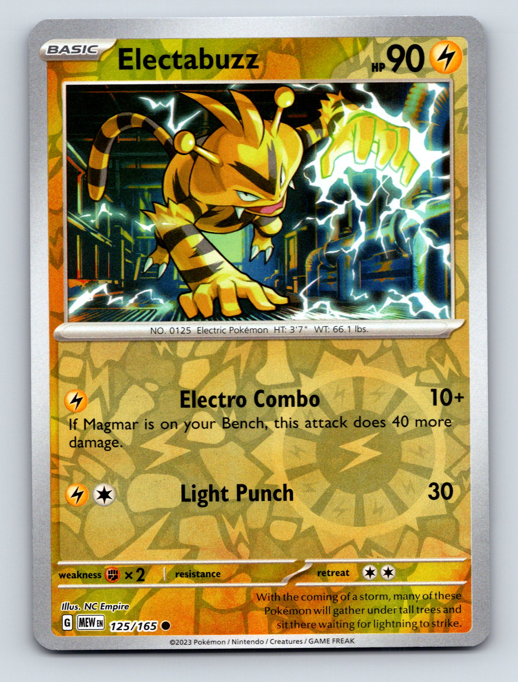Basic Electabuzz HP 90 Electro Combo Light Punch Yellow Vibrant