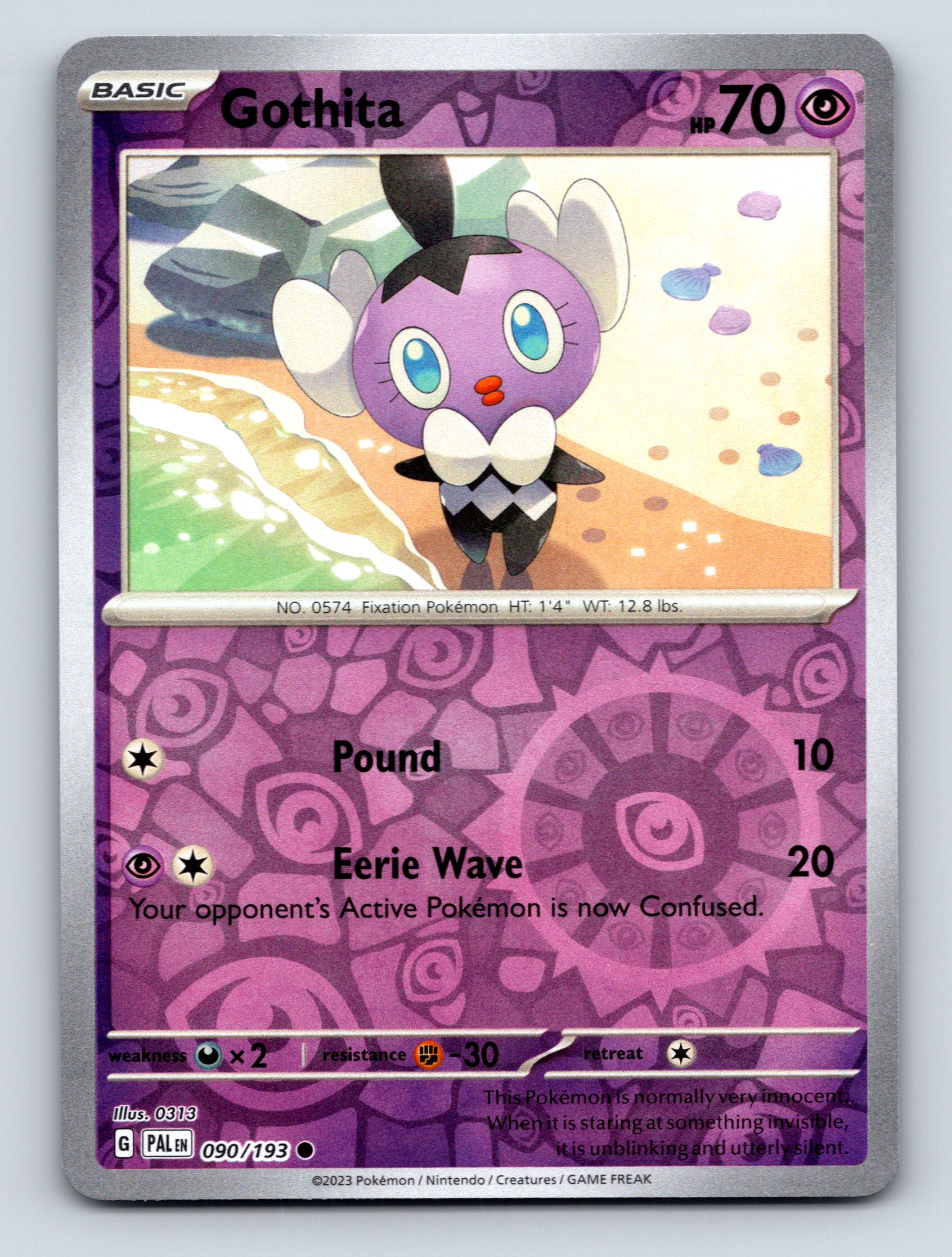 Basic Gothita HP 70 Pound Eerie Wave Rarity Purple Colorful