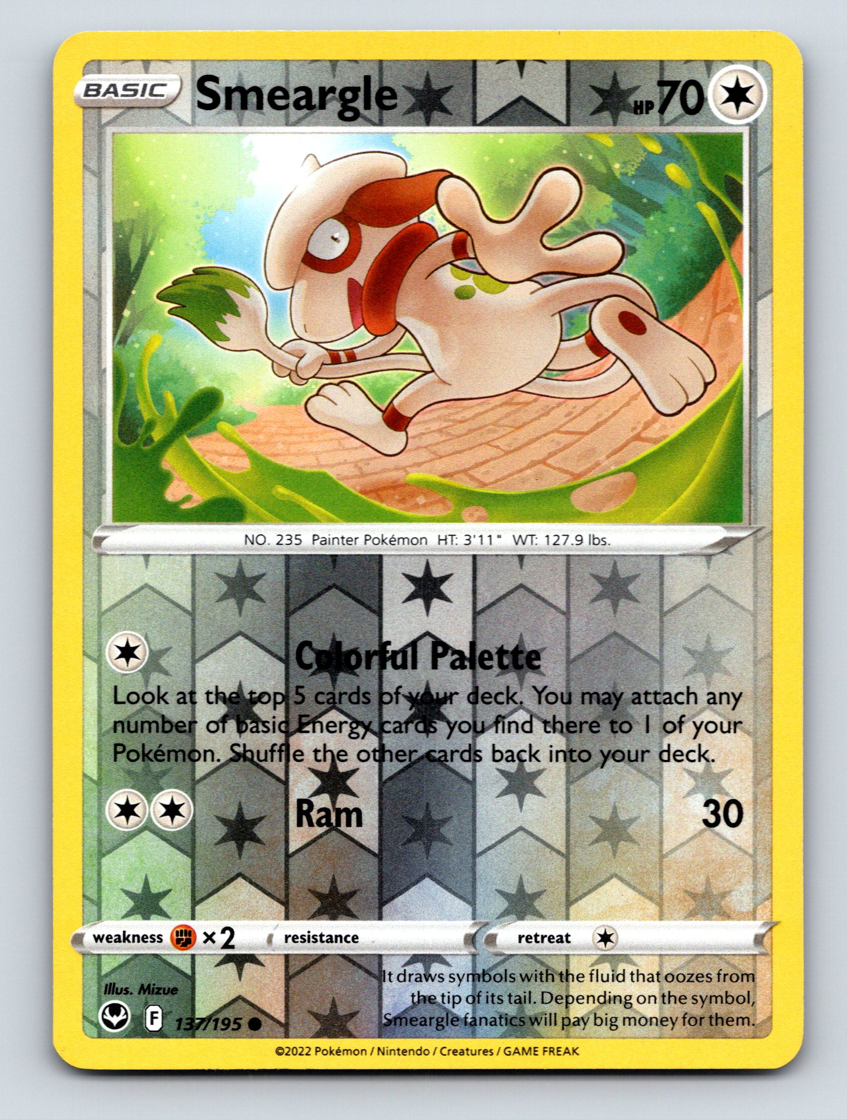 Basic Smeargle HP 70 Colorful Palette Attack Rarity Green Pokmon | eBay