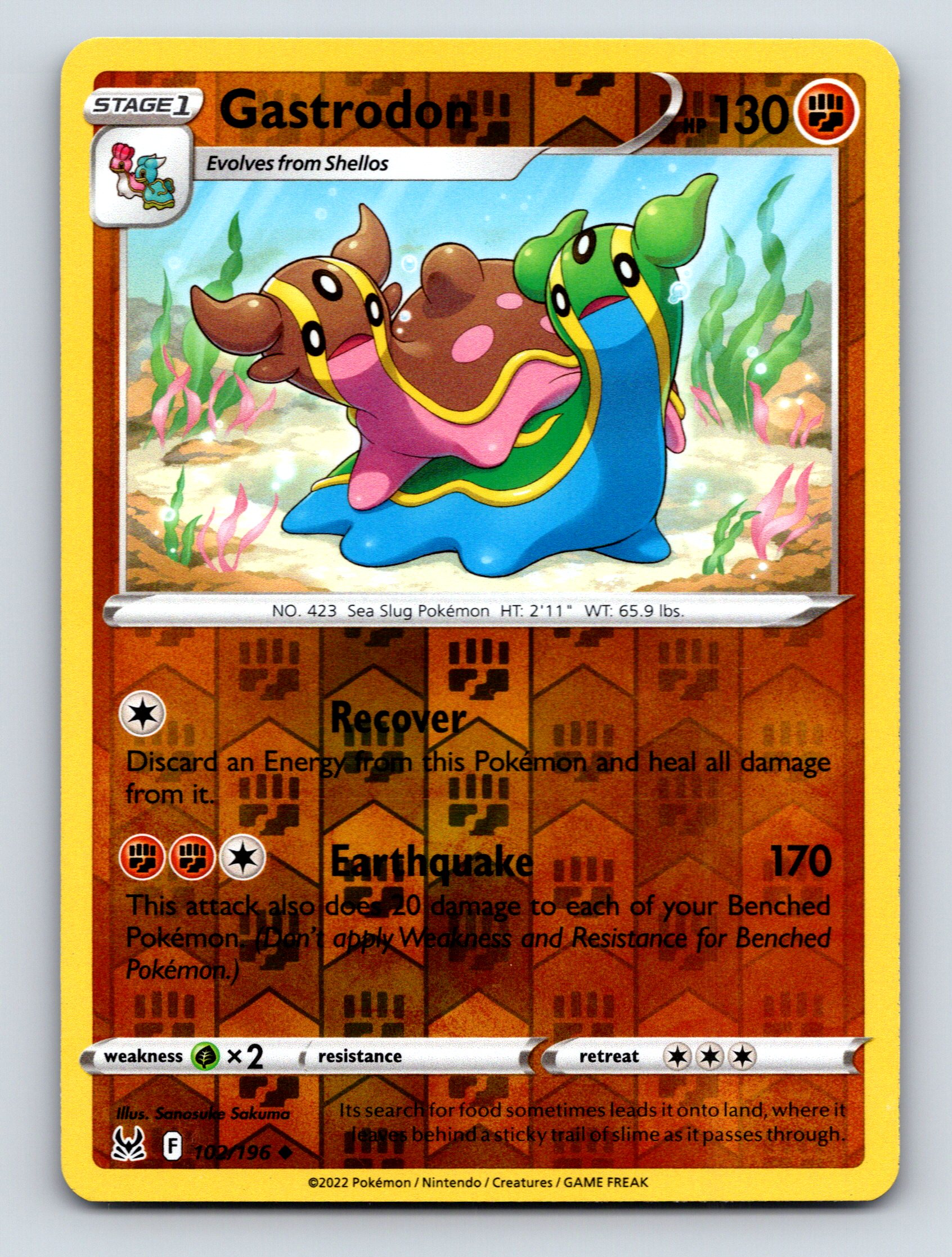 gastrodon pokemon card value Gastrodon - 102/196 - Lost Origin main image 0