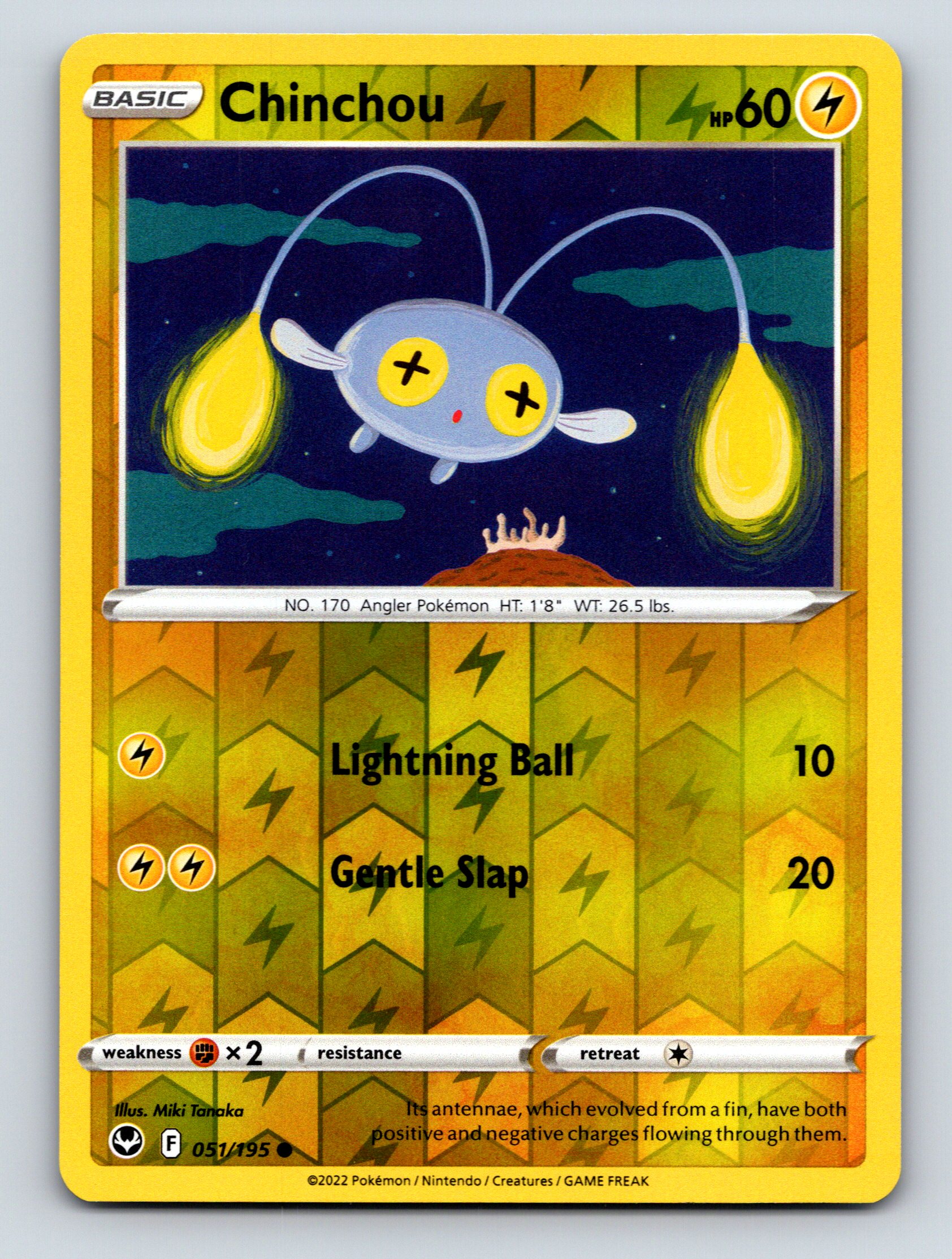 basic chinchou pokemon card value 57/101 - Ex Hidden Legends Chinchou Basic Hp 70 Lightning