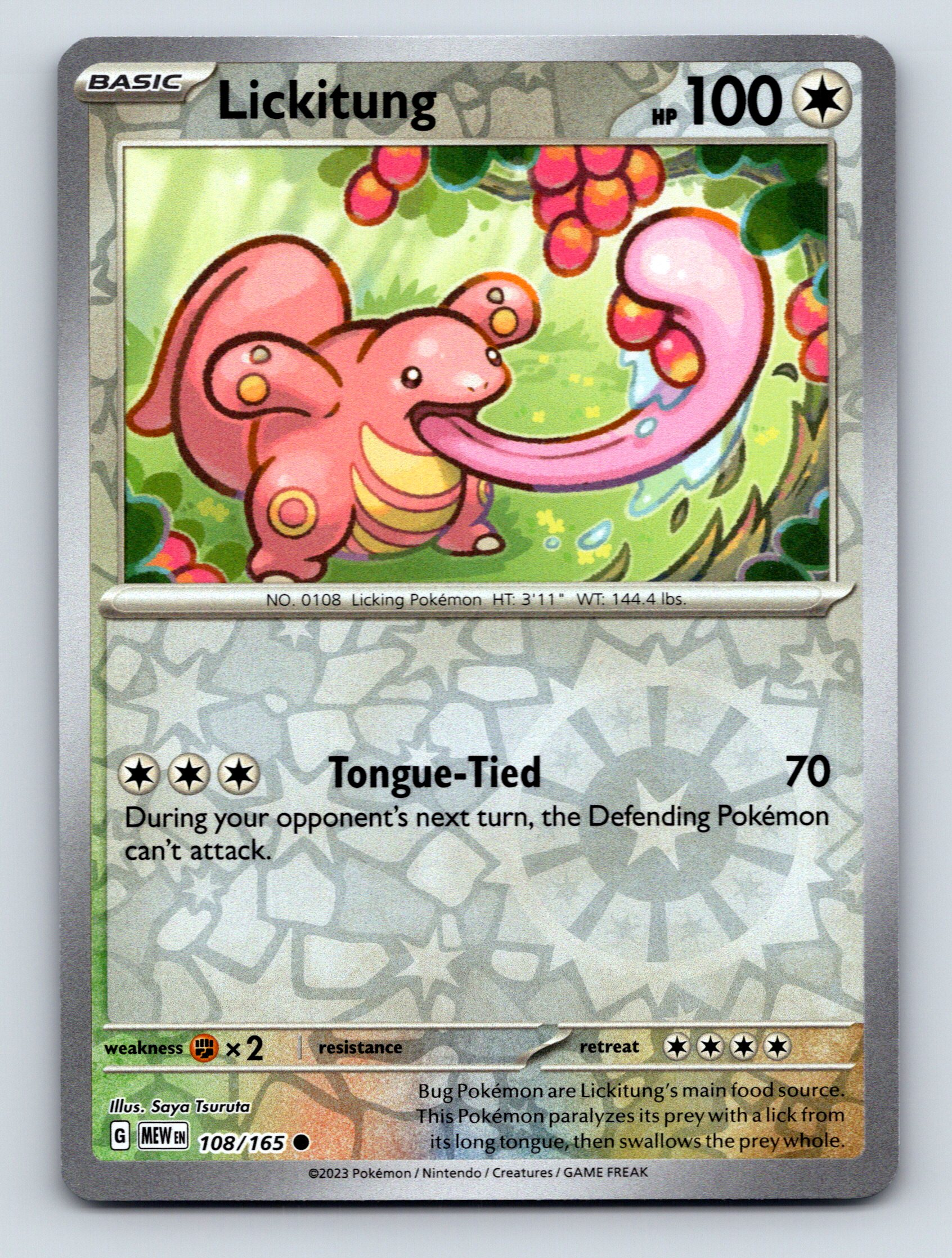 Basic Lickitung HP 100 TongueTied Attack Rarity Colorful Pokémon
