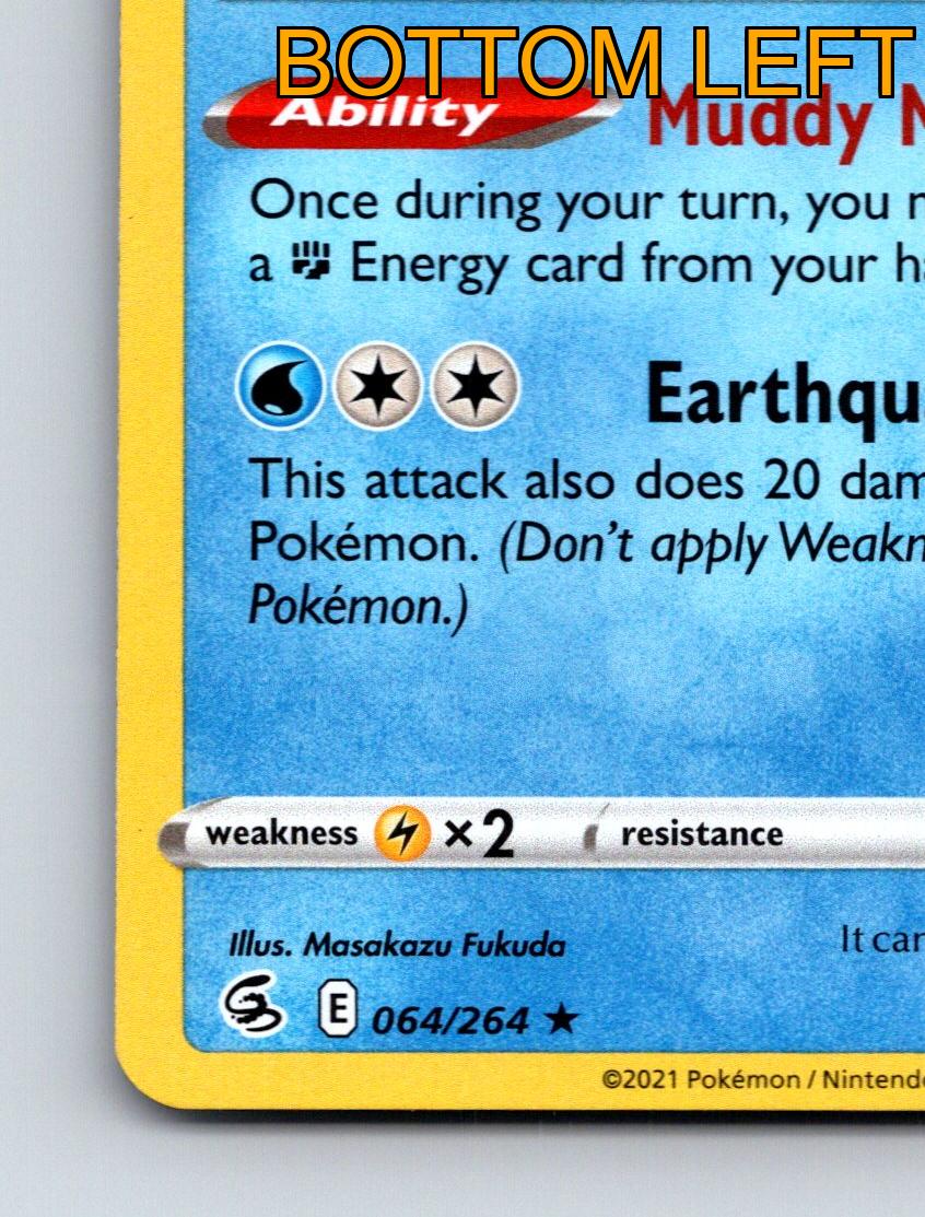 Stage 2 Swampert HP 170 Muddy Maker Earthquake Rarity Blue Pokémon