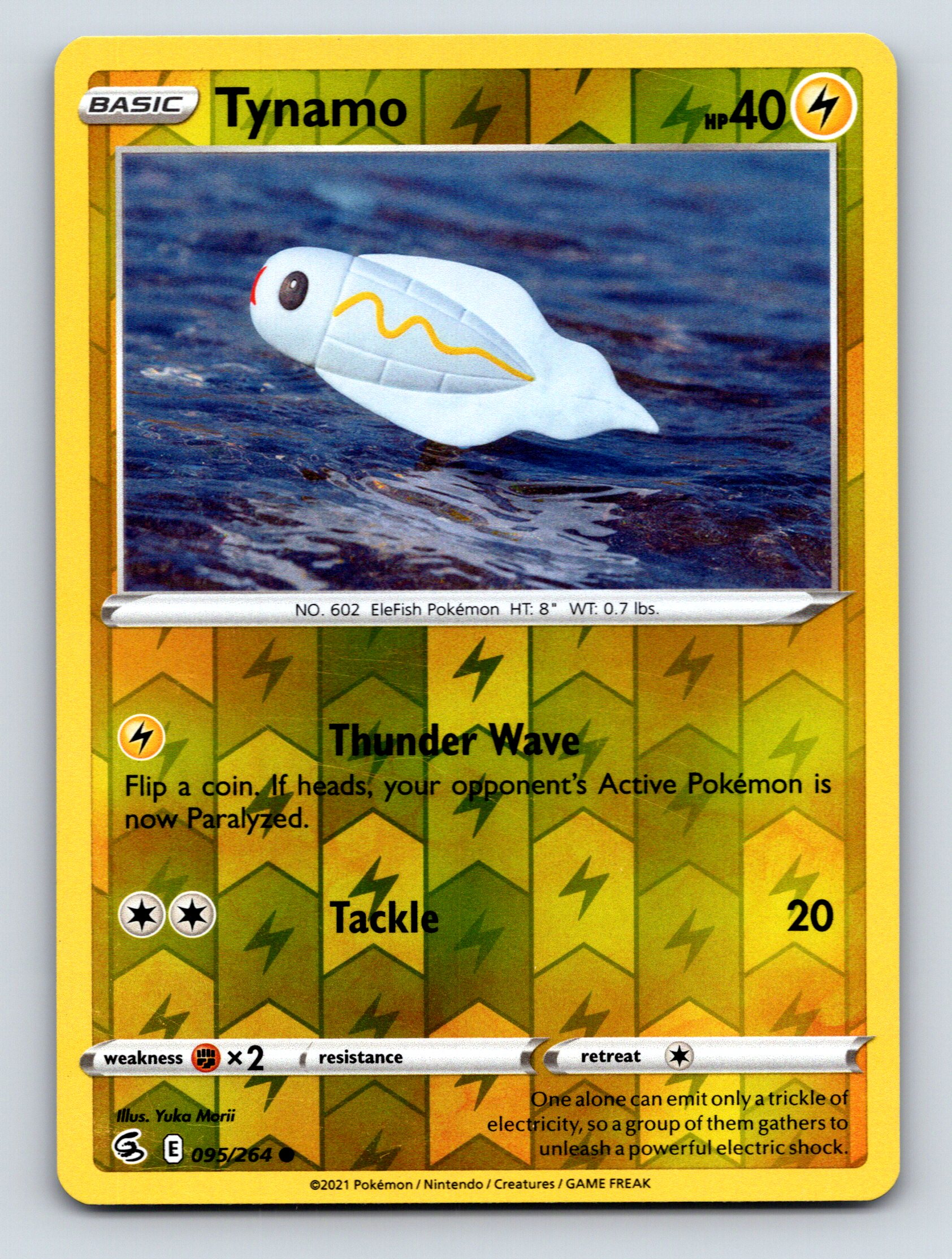 basic tynamo pokemon card value Basic Tynamo HP 40 Thunder Wave Attack Rarity Yellow Vibrant Pokémon