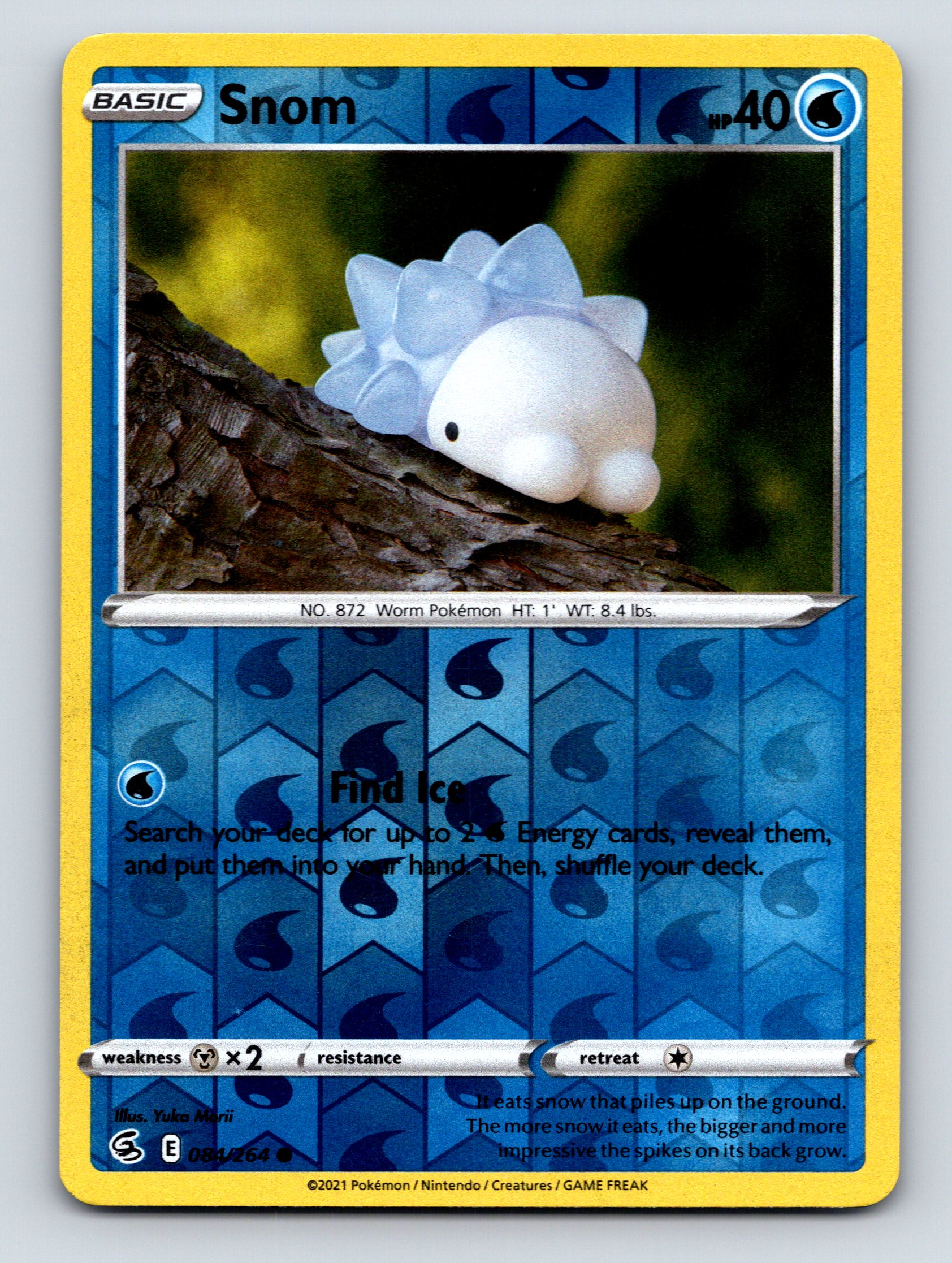 Basic Snom HP 40 Find Ice Attack Rarity Blue Colorful Pokmon Card