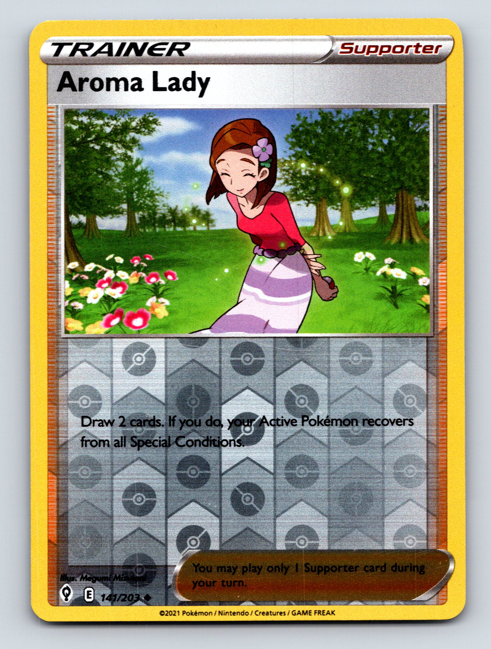 Trainer Supporter Aroma Lady Active Pokémon Recovery Green Scene