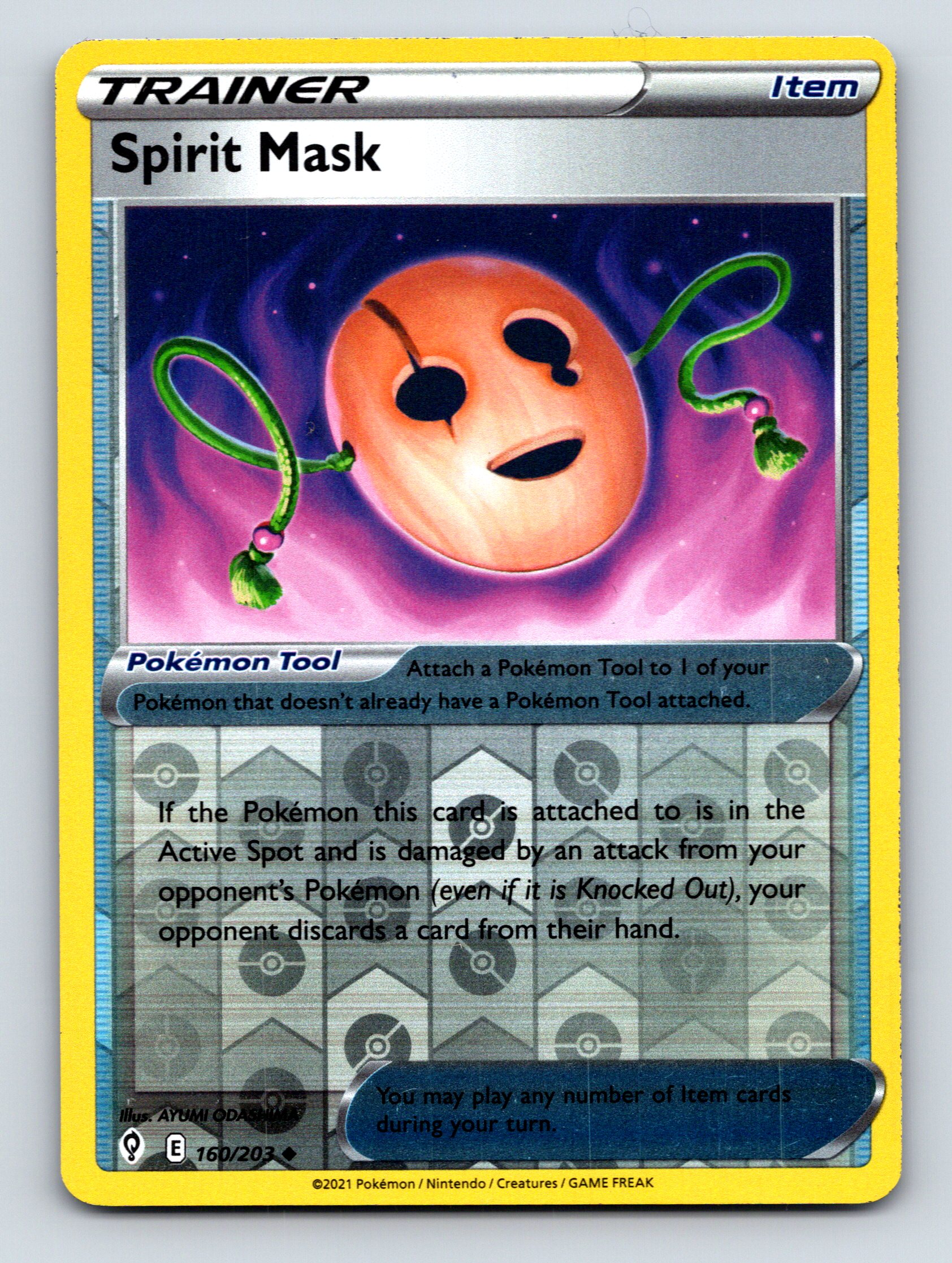 Trainer Spirit Mask Pokémon Tool Rarity Mysterious Purple Artistry - Picture 1 of 10