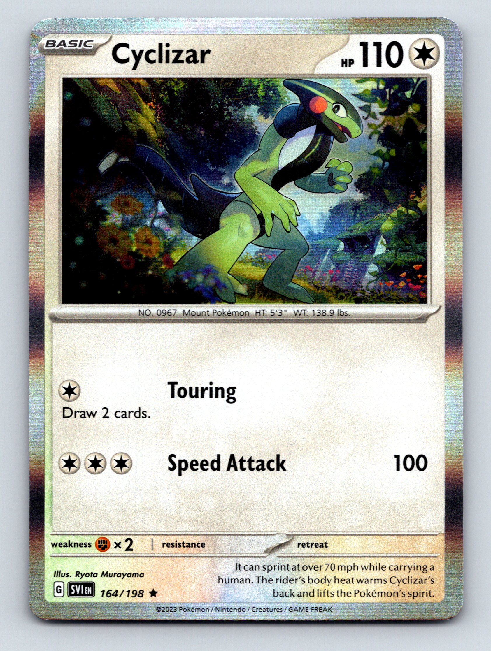 Basic Cyclizar HP 110 Speed Attack Rarity Colorless Vibrant Pokémon Card