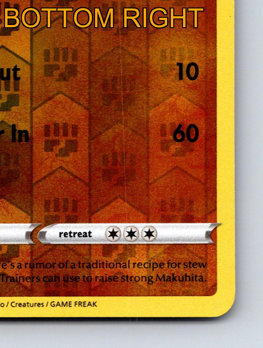 Tarjeta Pokémon Amarilla Básica Makuhita HP 90 Hammer In Attack Rareza - Imagen 6 de 10