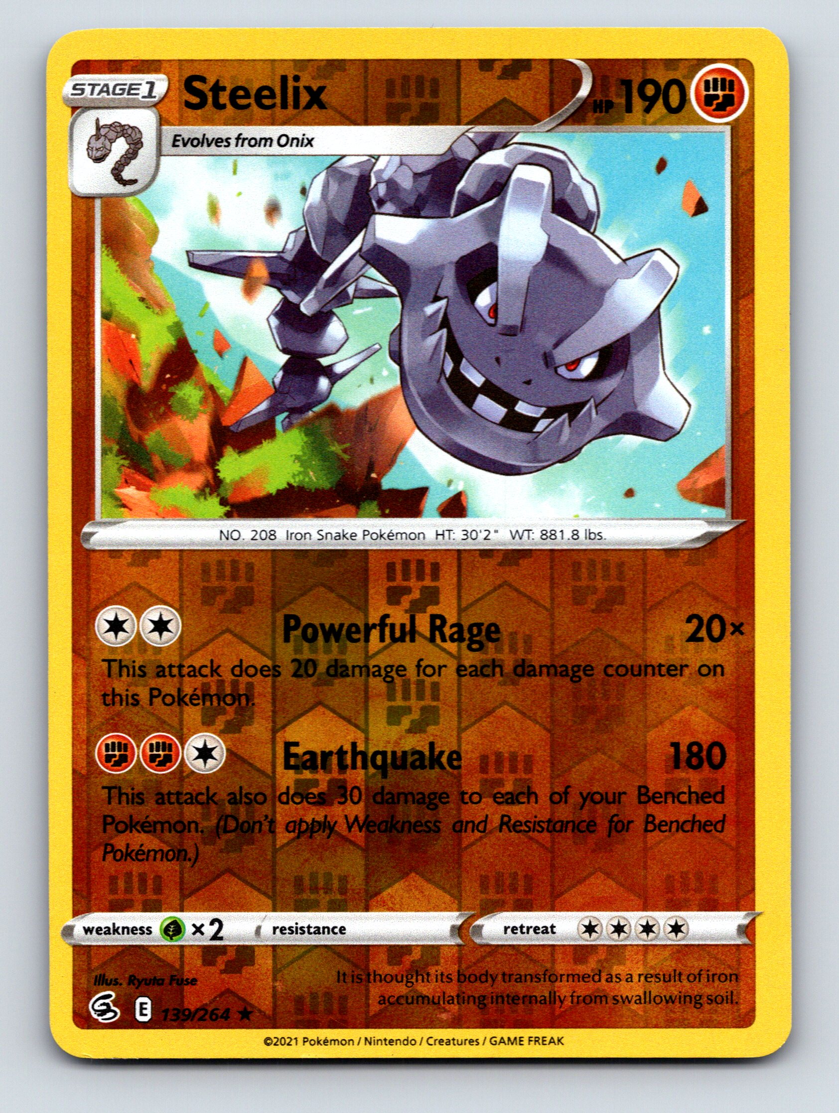 steelix pokemon card Pokemon Black & White Plasma Freeze Rare Steelix #79 main image 1
