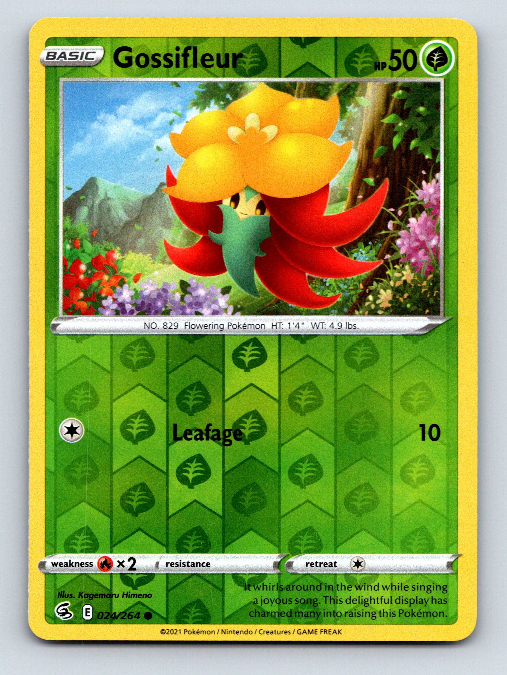 Basic Gossifleur HP 50 Leafage Attack Rarity Green Pokémon Card | eBay