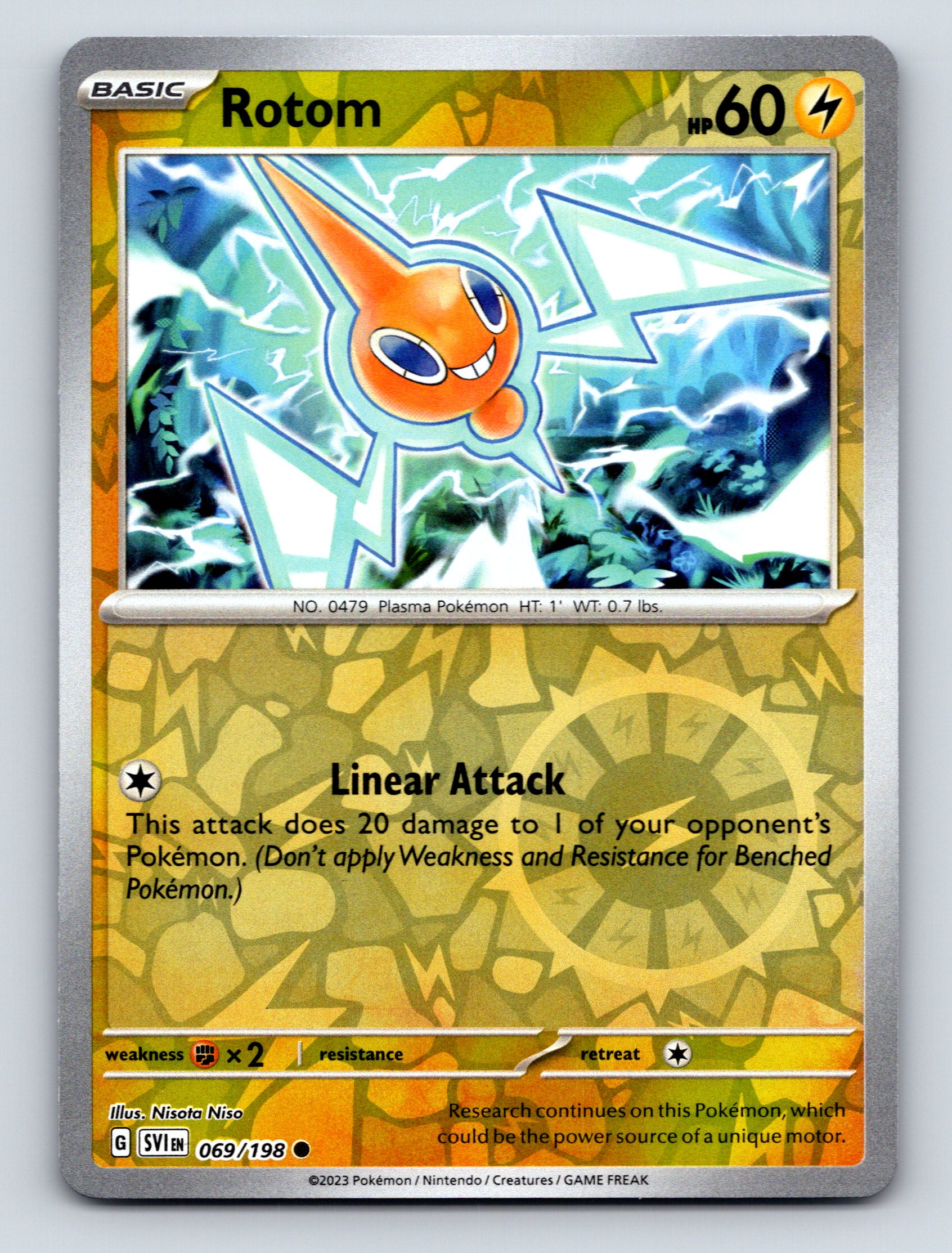 Basic Rotom HP 60 Linear Attack Rarity Orange Electric Pokémon