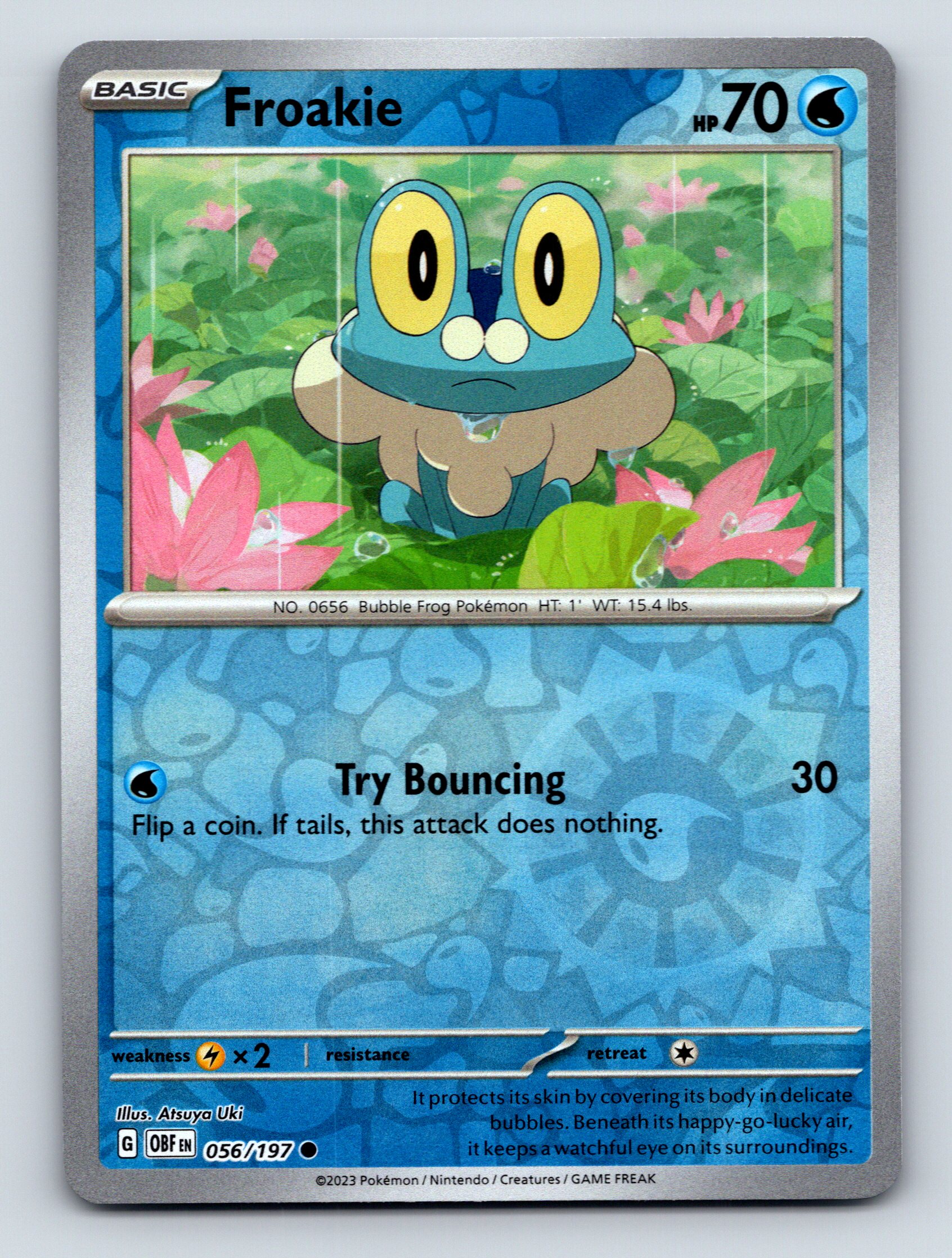 Basic Froakie HP 70 Try Bouncing Attack Rarity Blue Colorful
