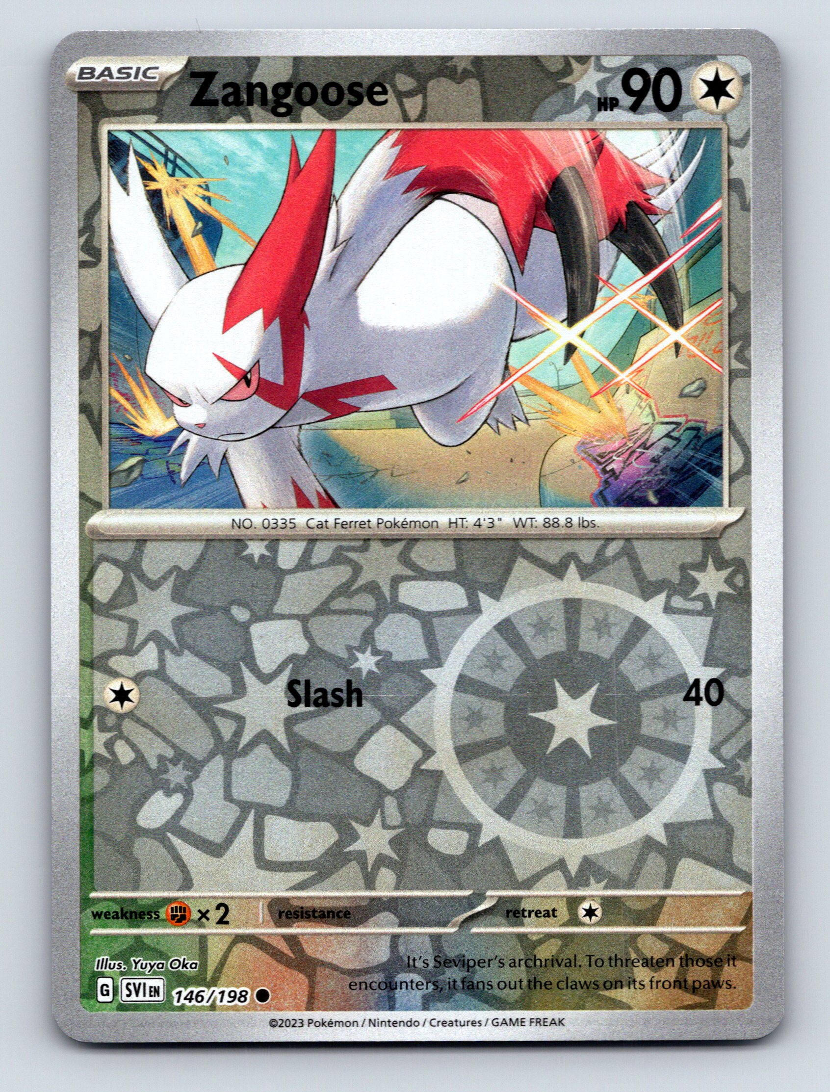 ポケモン - Azsh Basic Zangoose HP 90 Slash Attack Rarity Star Silver Pokémon