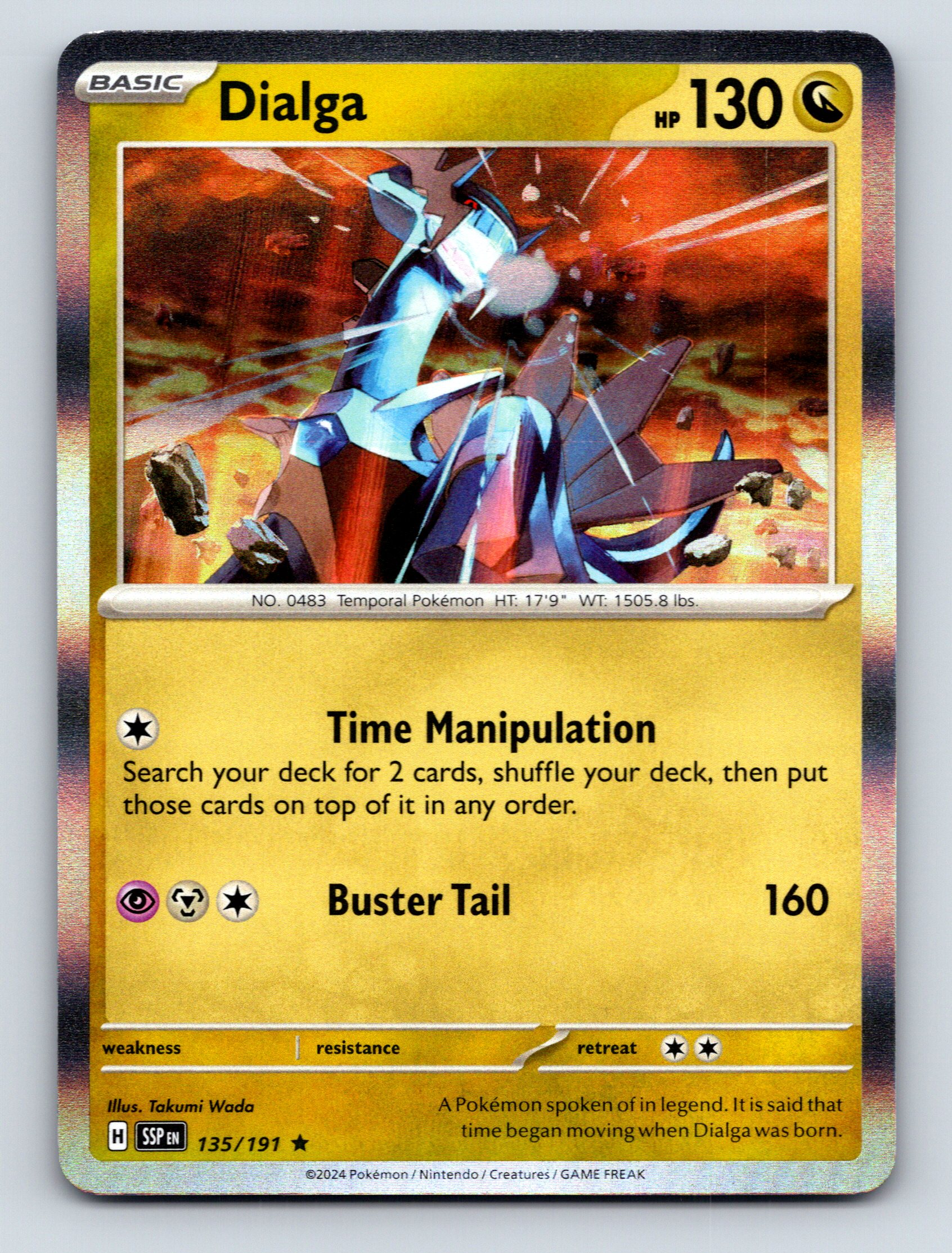 Basic Dialga HP 130 Time Manipulation Buster Tail Gold