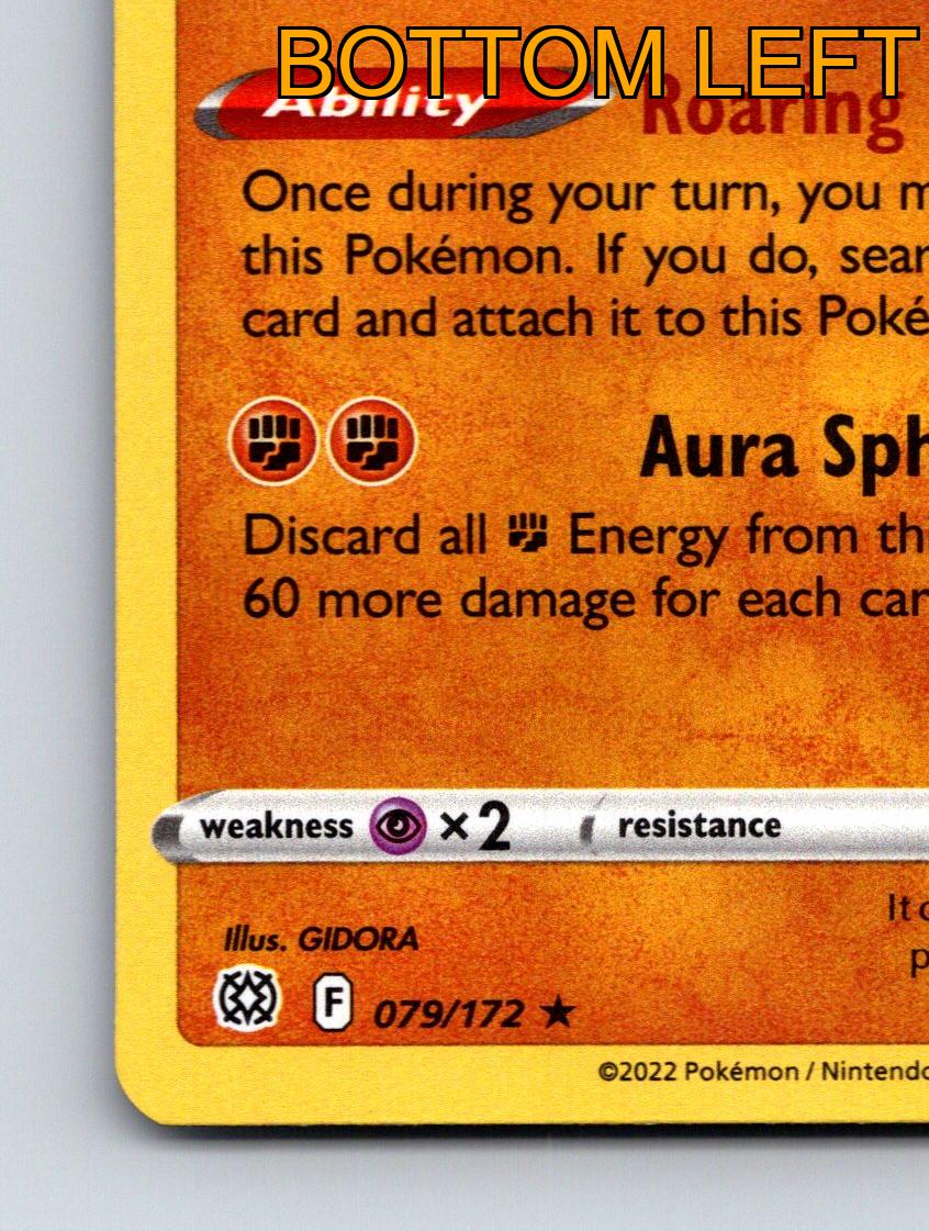 Stage 1 Lucario HP 120 Aura Sphere Volley Attack Rare Orange