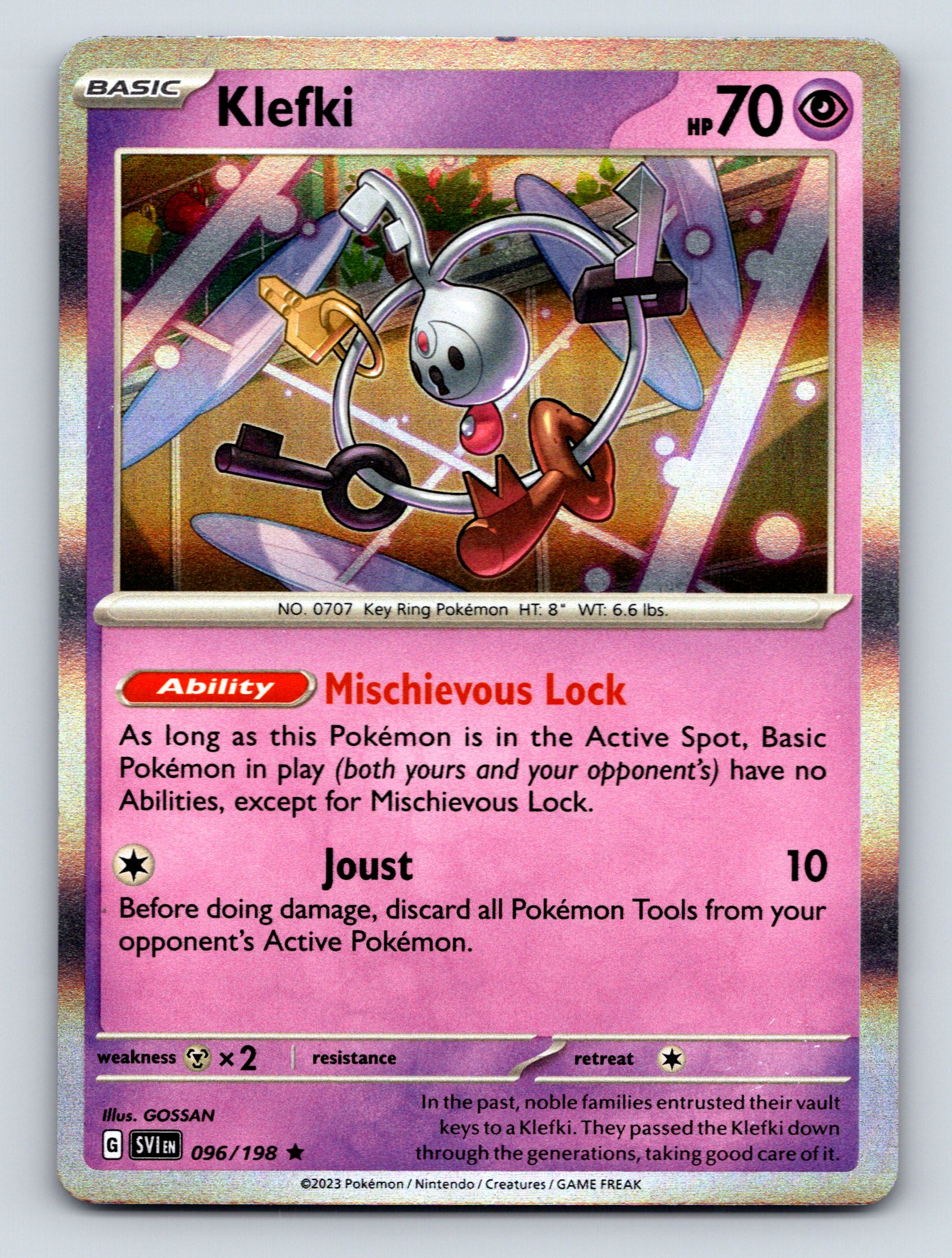 Basic Klefki HP 70 Mischievous Lock Ability Psychic Pokémon Rarity