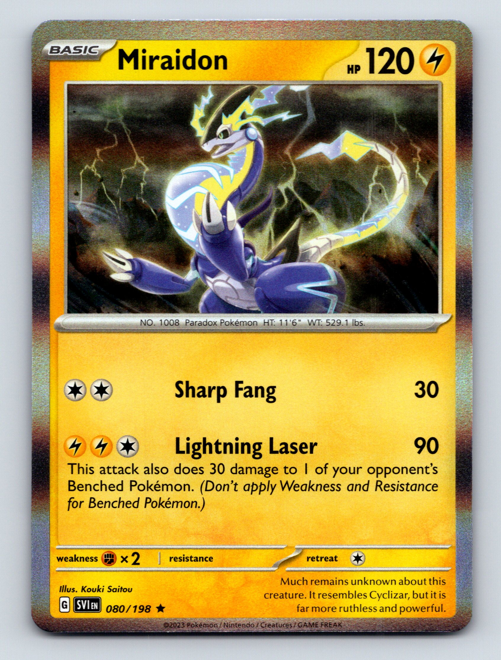pokemon card hp 25 Rare Cards with 100 or Higher (Assorted Lot with No Duplicates) (Original Version) : Toys & Games Basic Miraidon HP 120 Sharp