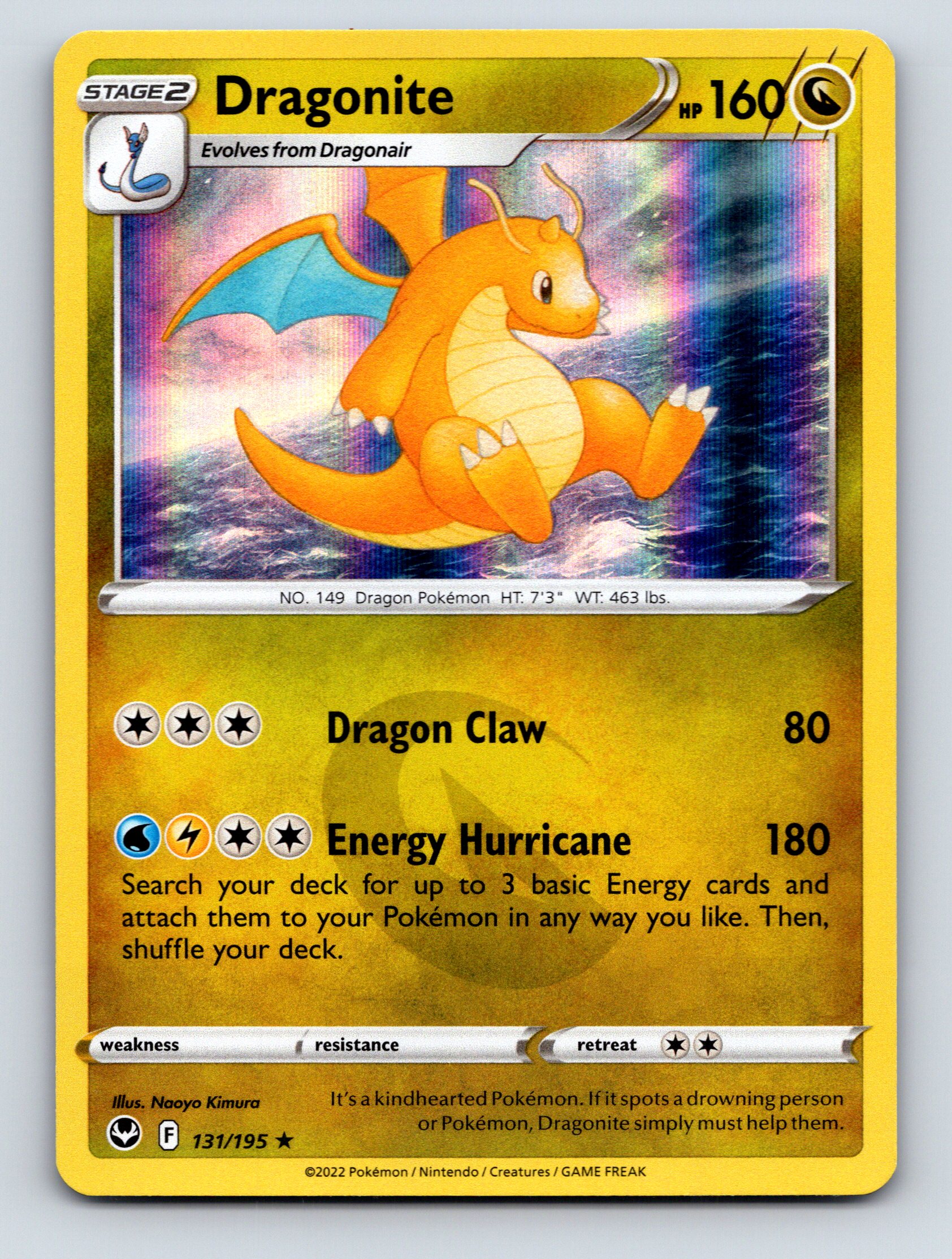 dragonite pokemon card stage 2 Stage 2 Dragonite HP 160 Dragon Claw Attack Rarity Yellow Pokémon
