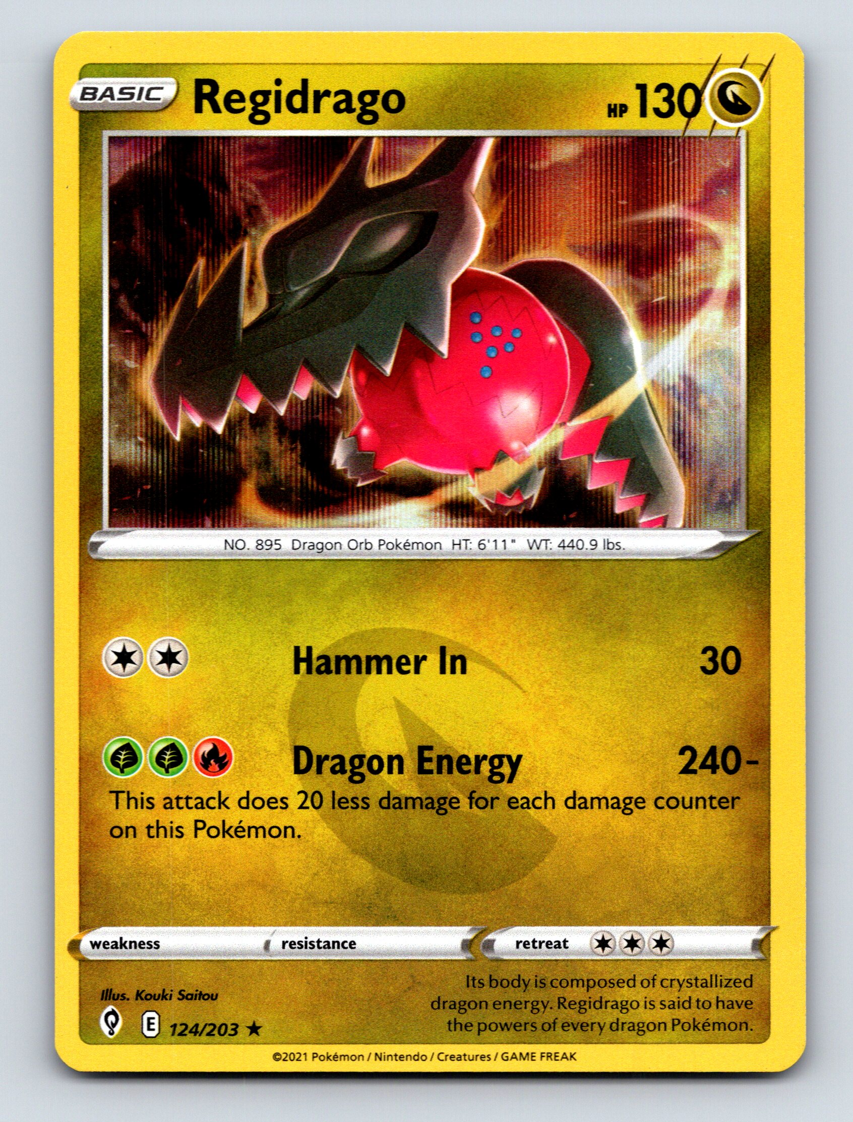 Basic Regidrago HP 130 Dragon Energy Attack Star Gold Pokémon - Bild 1 von 10