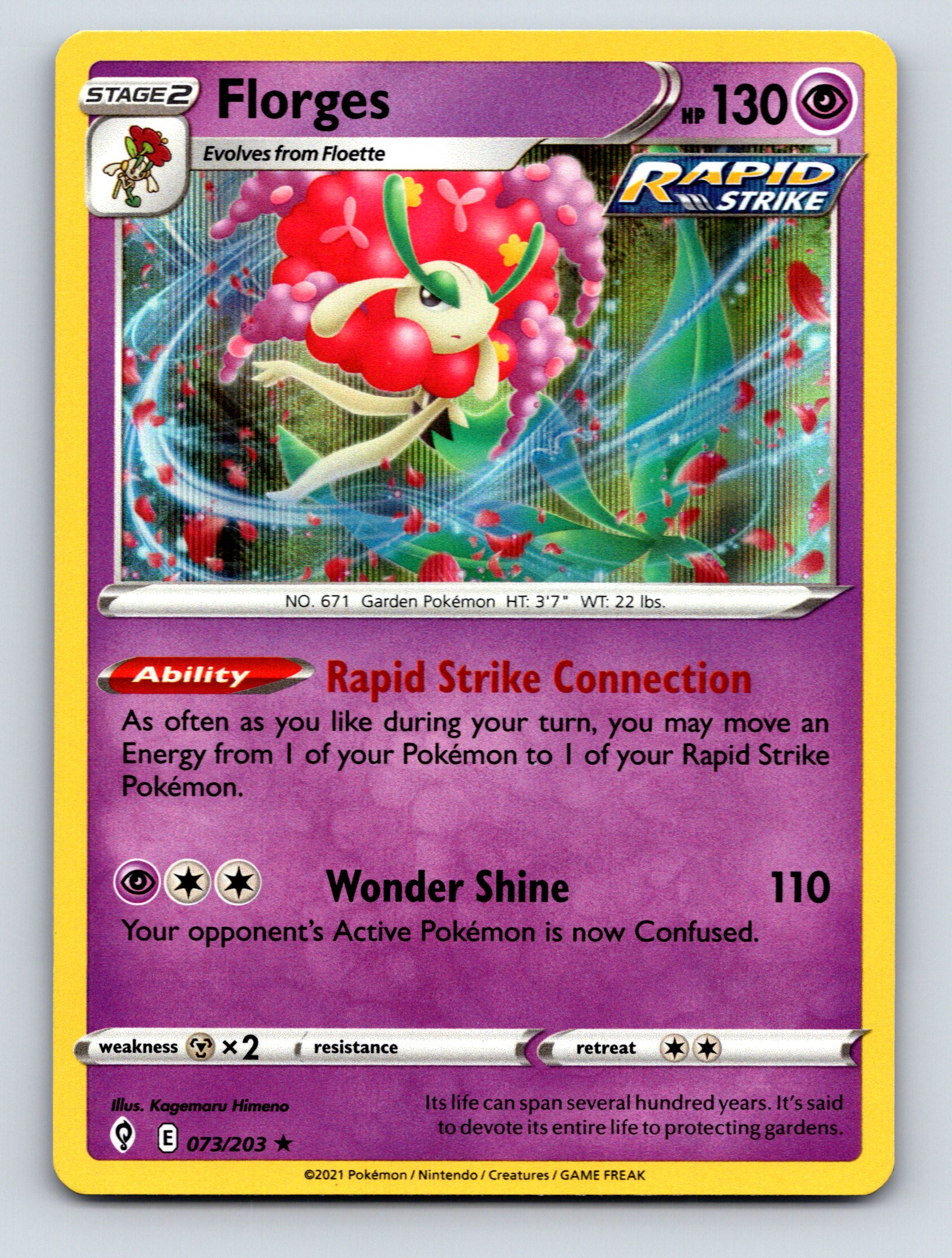 Stage 2 Florges HP 130 Rapid Strike Connection Purple Garden