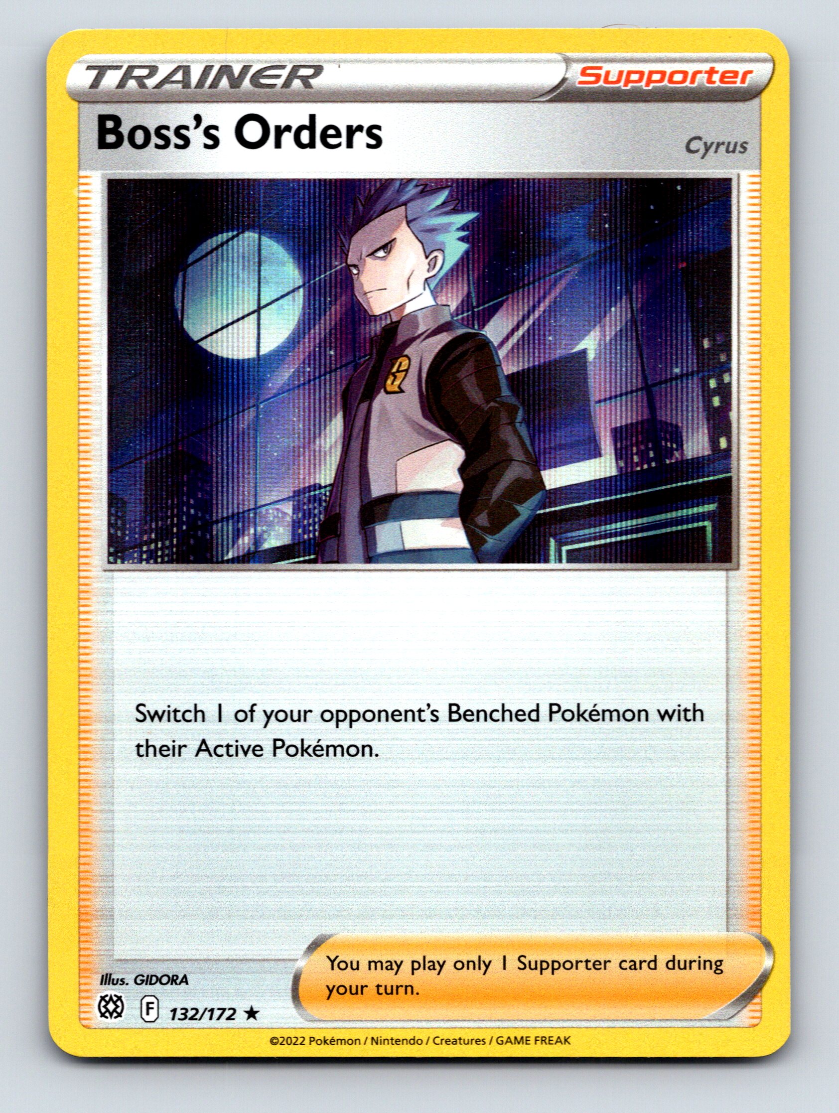 Trainer Supporter Card Bosss Orders Rare Dark Themed Pokmon Image | eBay