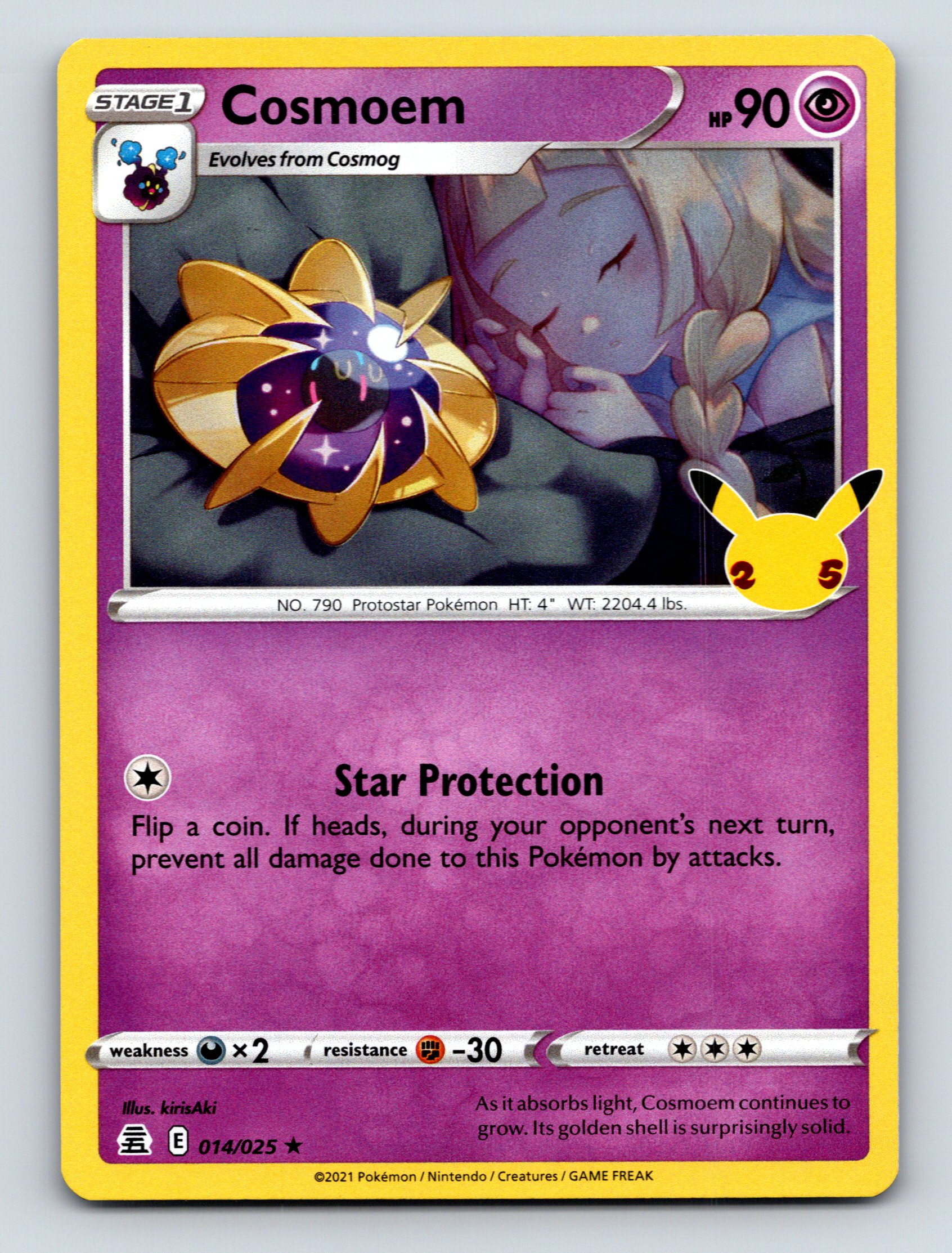 Stage 1 Cosmoem HP 90 Star Protection Ability Rarity Purple Pokémon - Bild 1 von 10