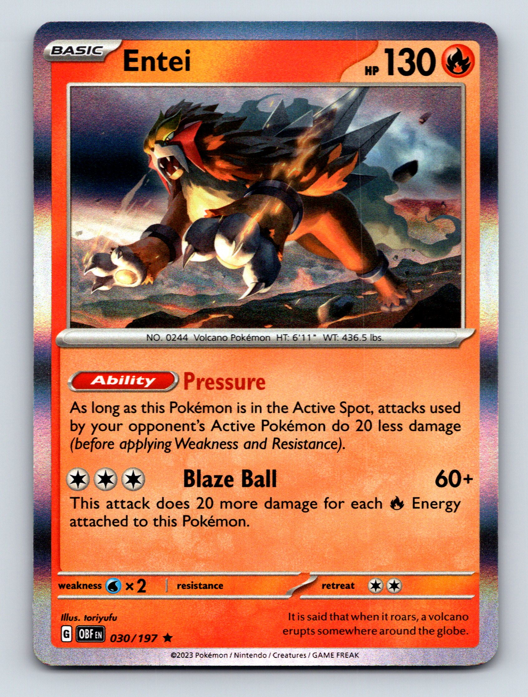 Basic Entei HP 130 Blaze Ball Attack Rarity Red Powerful Pokmon | eBay Basic Entei HP 130 Blaze Ball Attack Rarity Red Powerful Pokmon | eBay