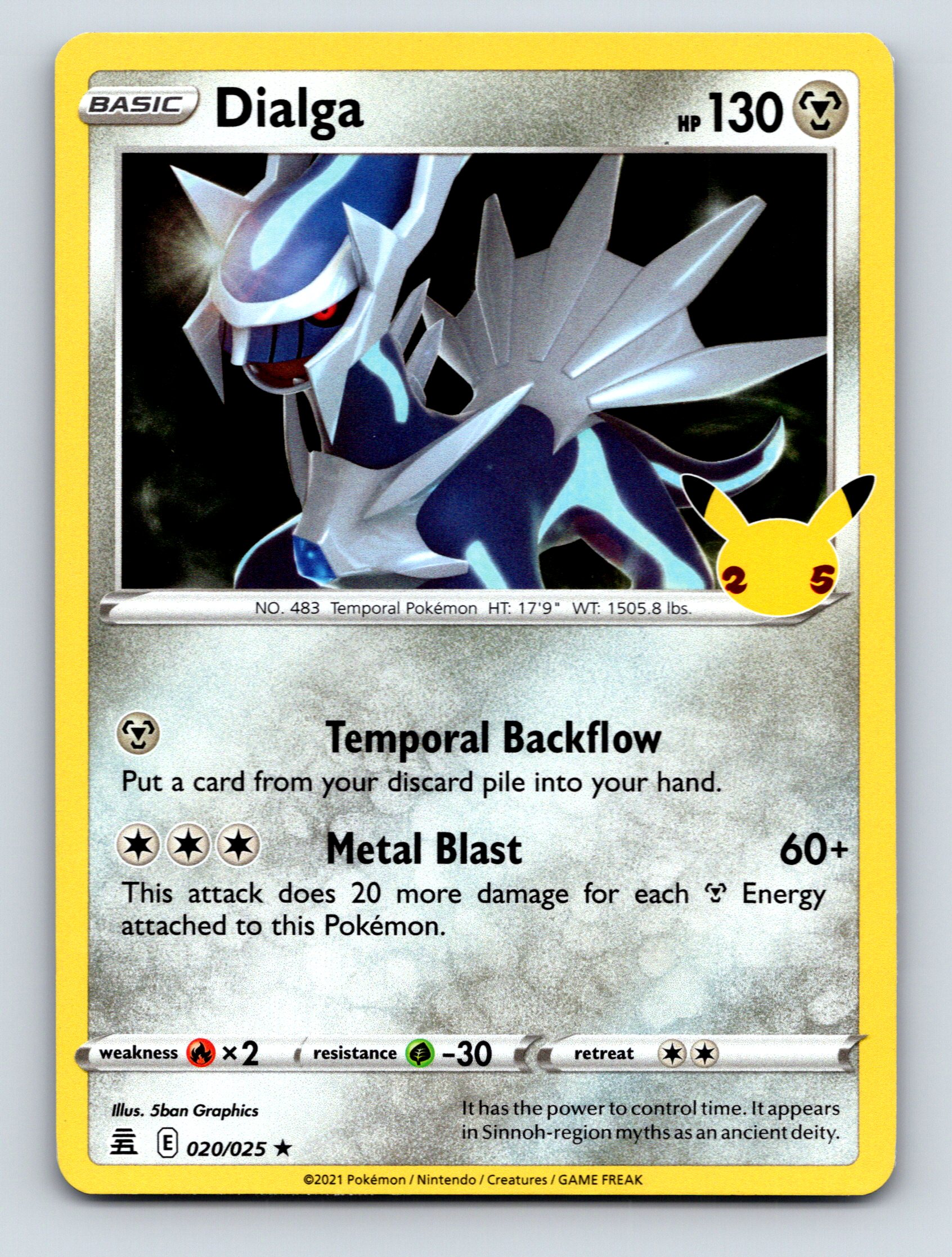 Basic Dialga HP 130 Temporal Backflow Metal Blast Rarity Blue