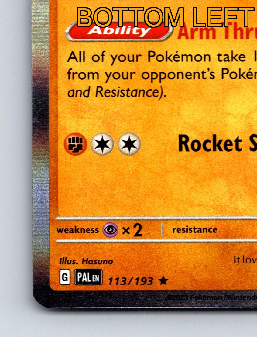 はたけやま1 Stage 1 Hariyama HP 140 Rocket Slap Attack Rarity Orange Pokémon