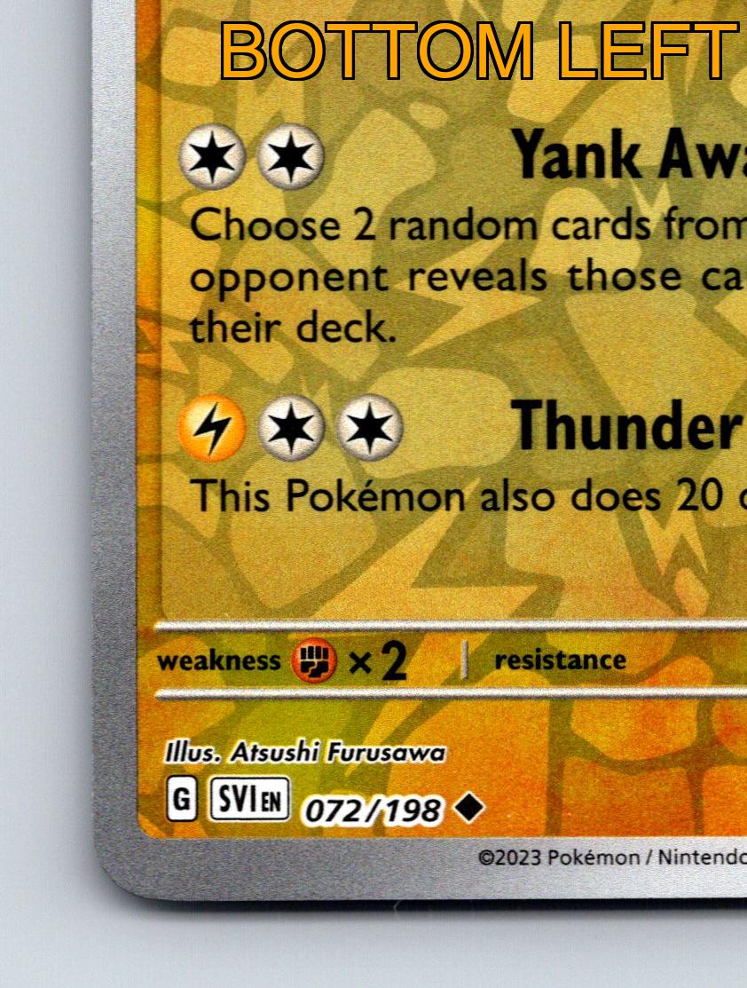 pokemon cards bottom left letter Stage 1 Toxtricity HP 130 Thunder Attack Rarity Yellow Pokémon Card What does the D at