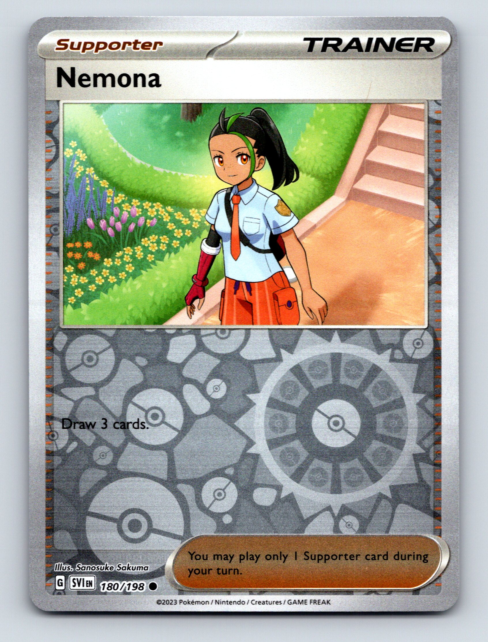 Supporter Trainer Nemona Draw Three Cards Green Nature Pokémon | eBay
