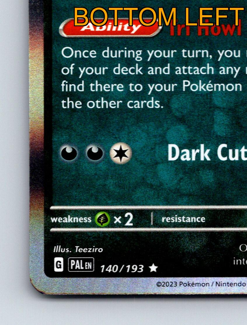 Stage 2 Hydreigon HP 180 Dark Cutter Attack Rarity Dark Pokémon