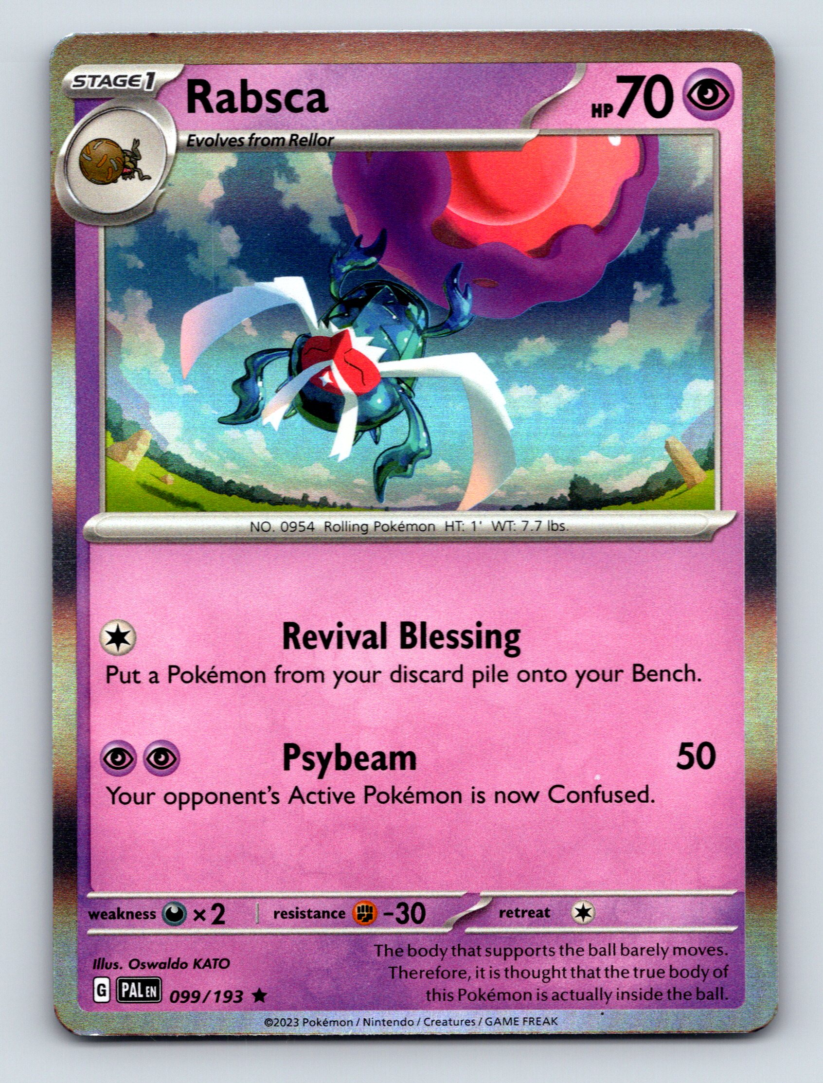 Stage 1 Rabsca HP 70 Revival Blessing Psybeam Psychic Purple