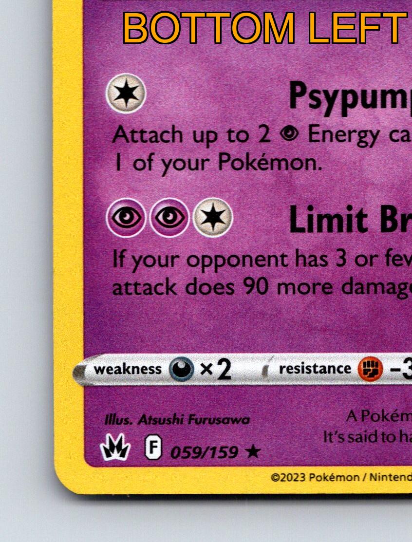 Basic Mewtwo HP 130 Psy Pump Limit Break Rare Purple Powerful