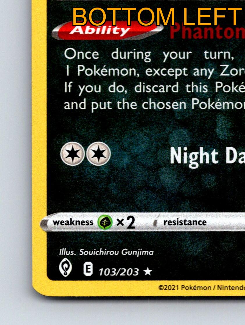 Stage One Zoroark HP 120 Phantom Transformation Rare Dark Pokémon