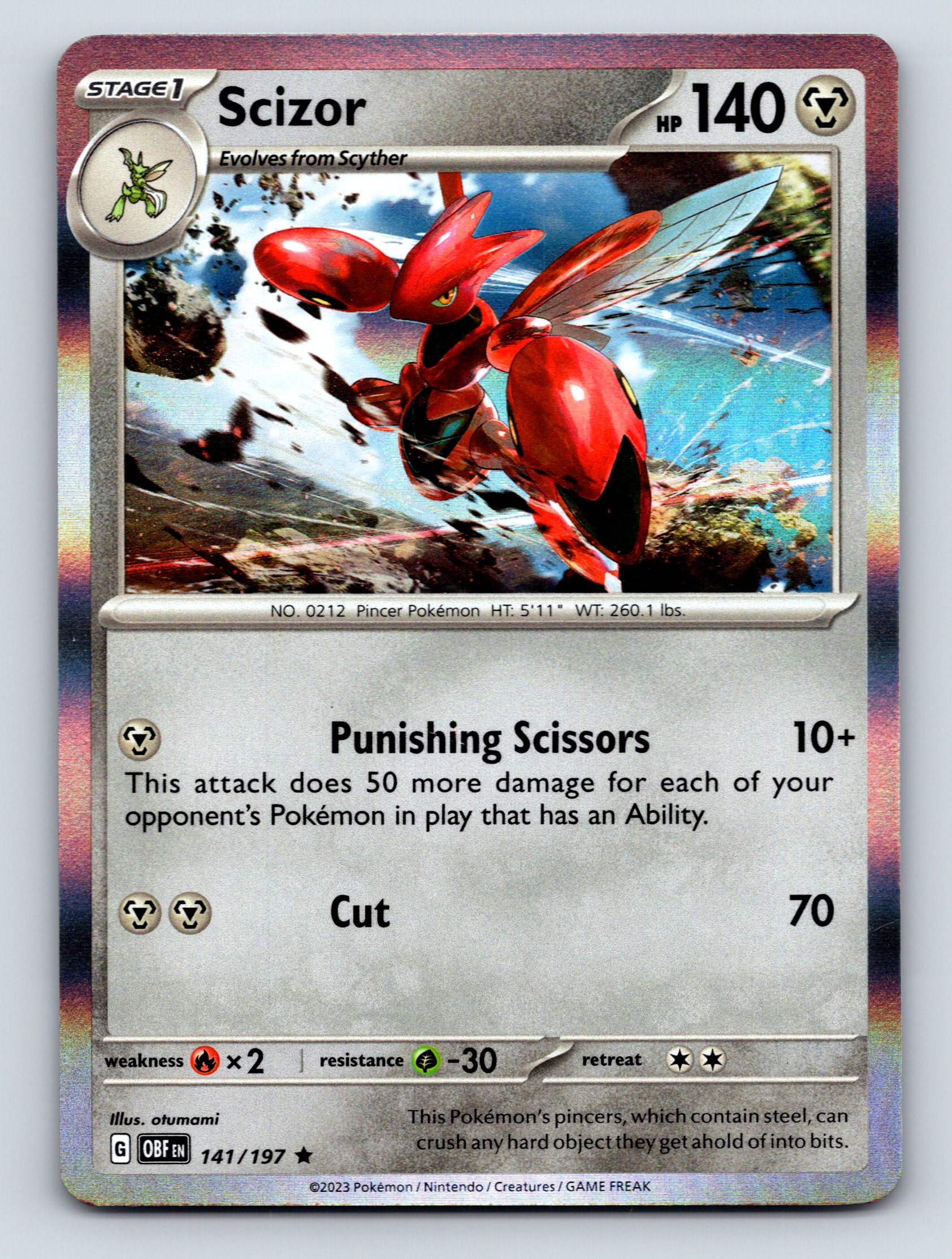 Stage 1 Scizor HP 140 Punishing Scissors Cut Attack Red Pokmon Card | eBay Stage 1 Scizor HP 140 Punishing Scissors Cut Attack Red Pokmon Card | eBay