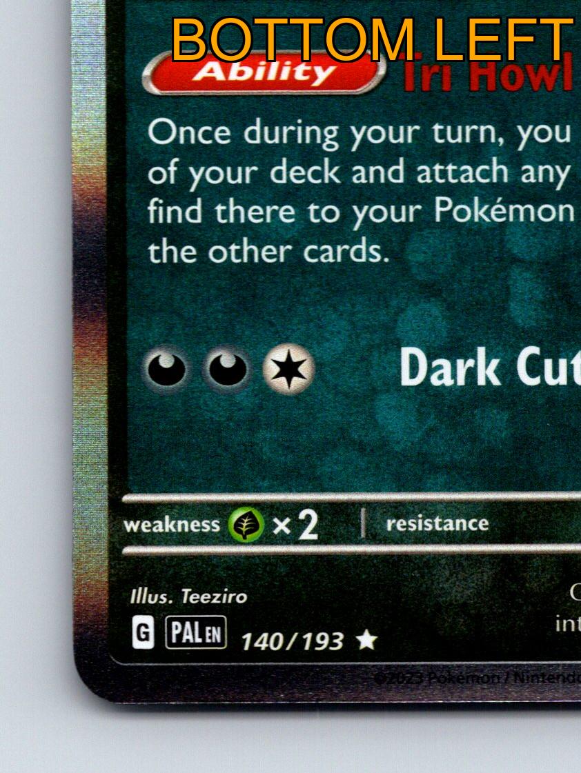 Stage 2 Hydreigon HP 180 Tri Howl Dark Cutter Rarity Dark Pokmon Card