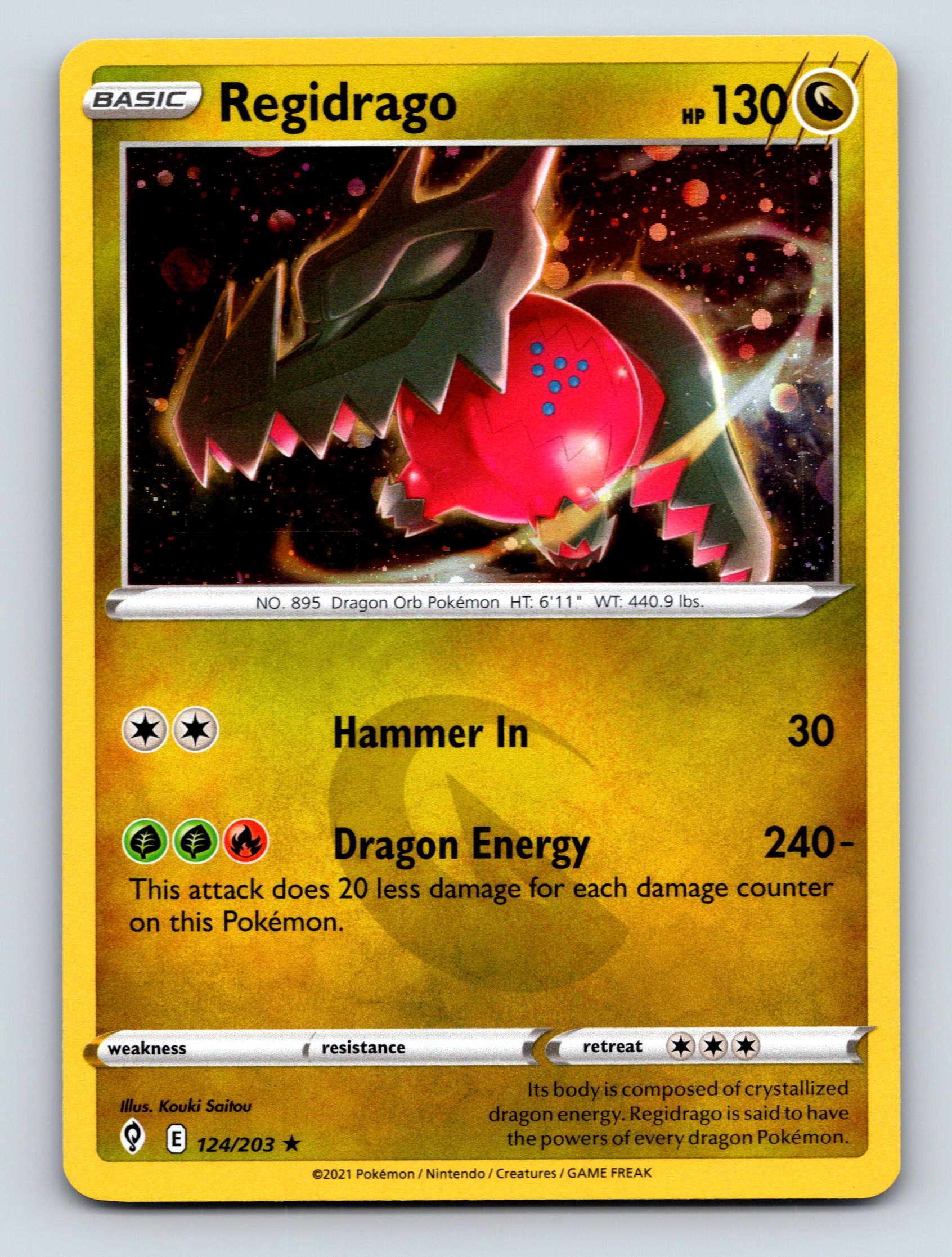 Basic Regidrago HP 130 Dragon Energy Attack Rarity Dragon Pokémon - Picture 1 of 10