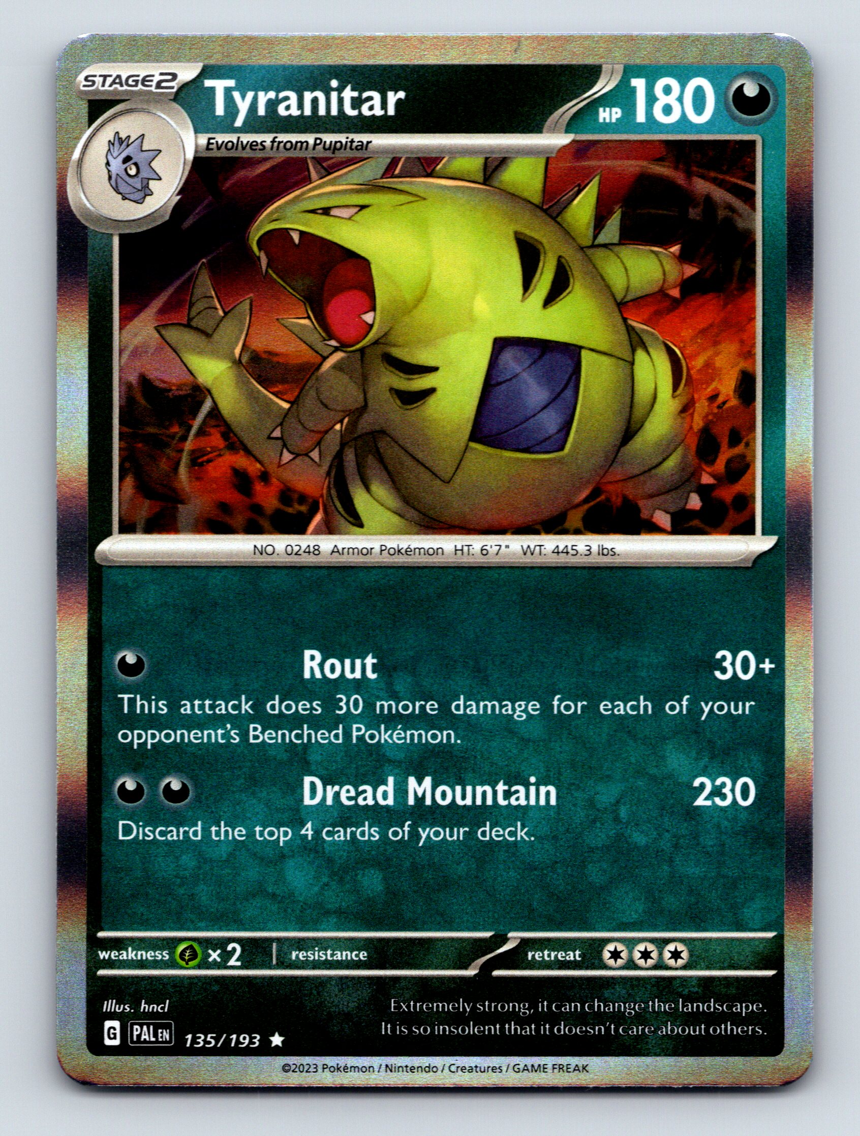 【2個セット】TARPtoTARP 5th Anniversary ver Tyranitar HOLO 180Pv 043/078 Pokémon Card EB10.5 Pokémon Go